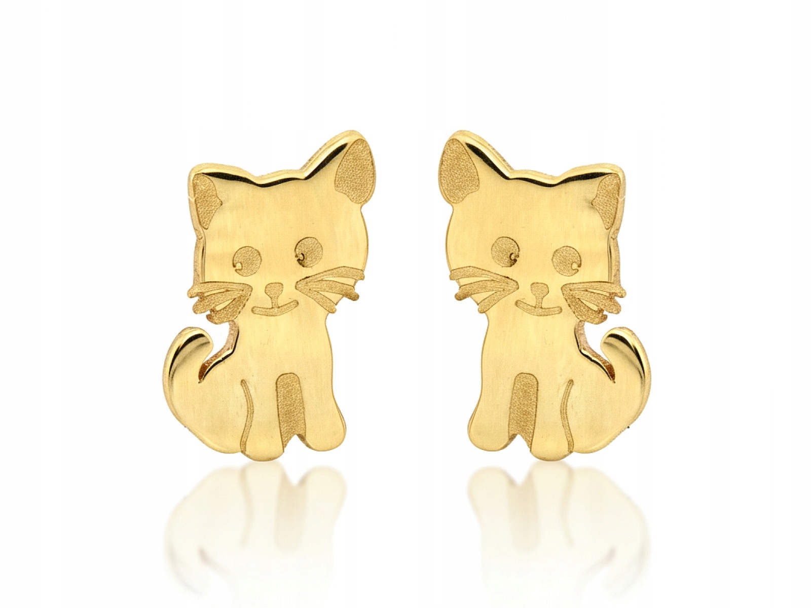 Náušnice 585 kočka na tyči jsou ideální jako dárek