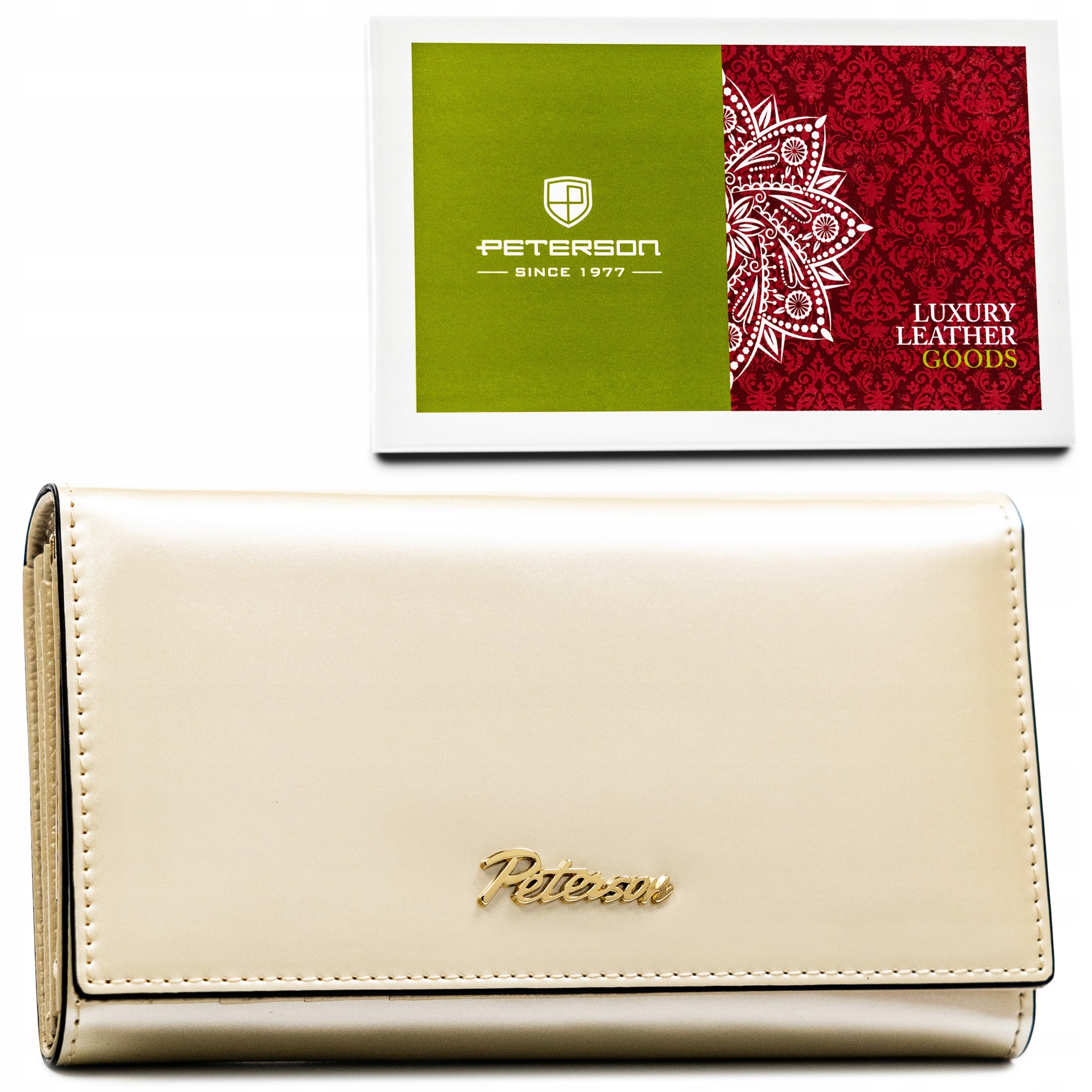 Portfel skórzany klasyczny damski Peterson z rfid skóra naturalna