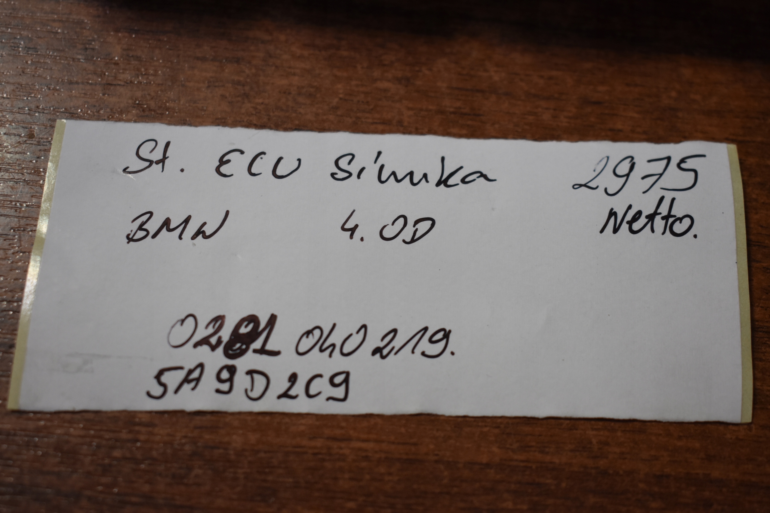 IDEALNY control unit ECU of the engine BMW 4.0D 1