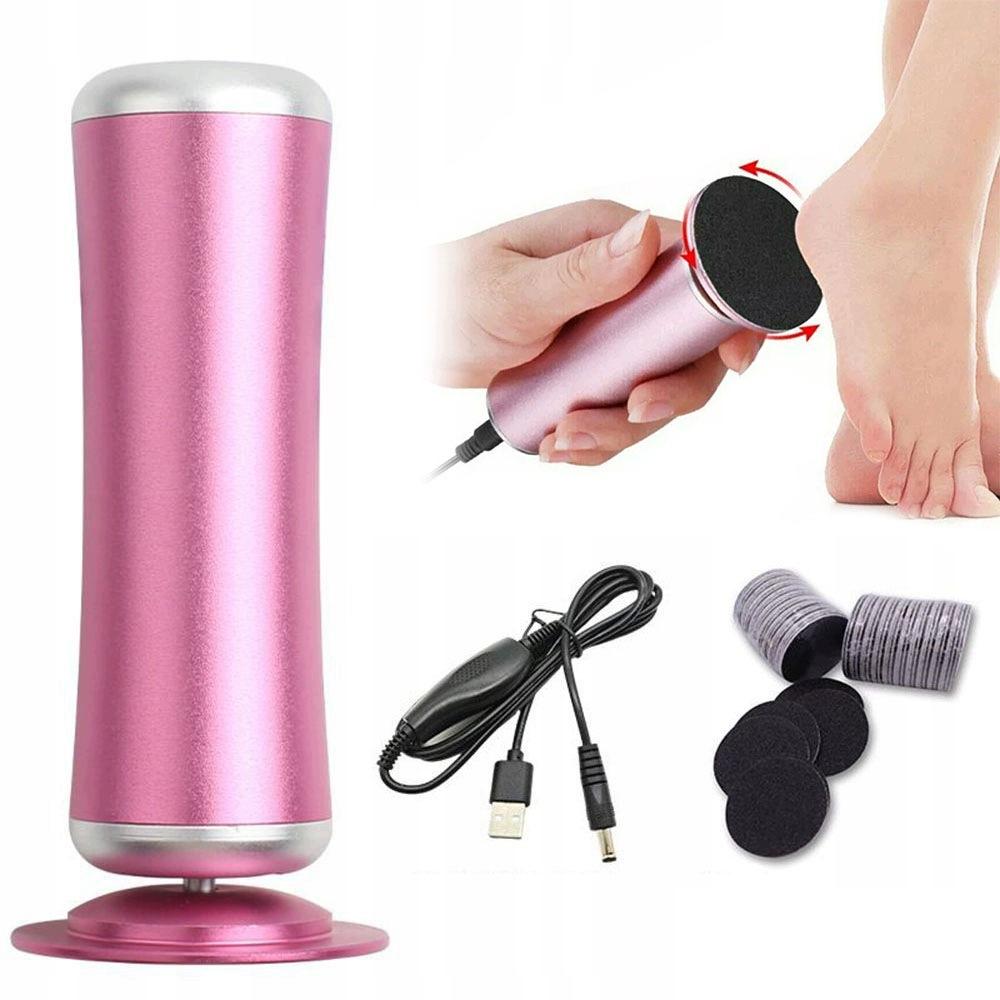 Bruska Na Nohy Usb 5V 18W růžová 80/120 Vyměnitelné Nástavce Dom Eko Moc Max