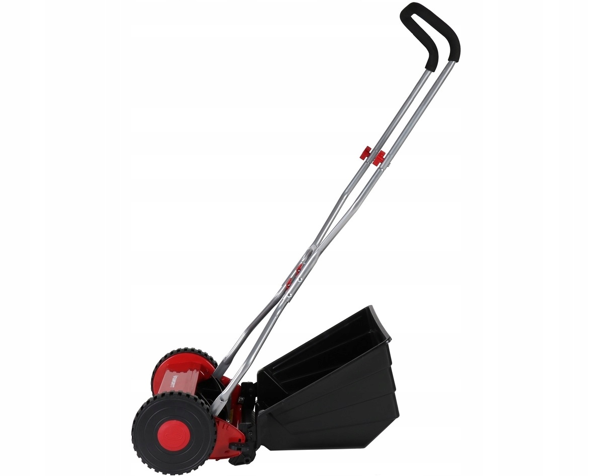 Kosiarka ręczna BĘBNOWA do trawy FAWORYT 38 cm Pchana Lekka + DUŻY Kosz Pojemność kosza 18 l