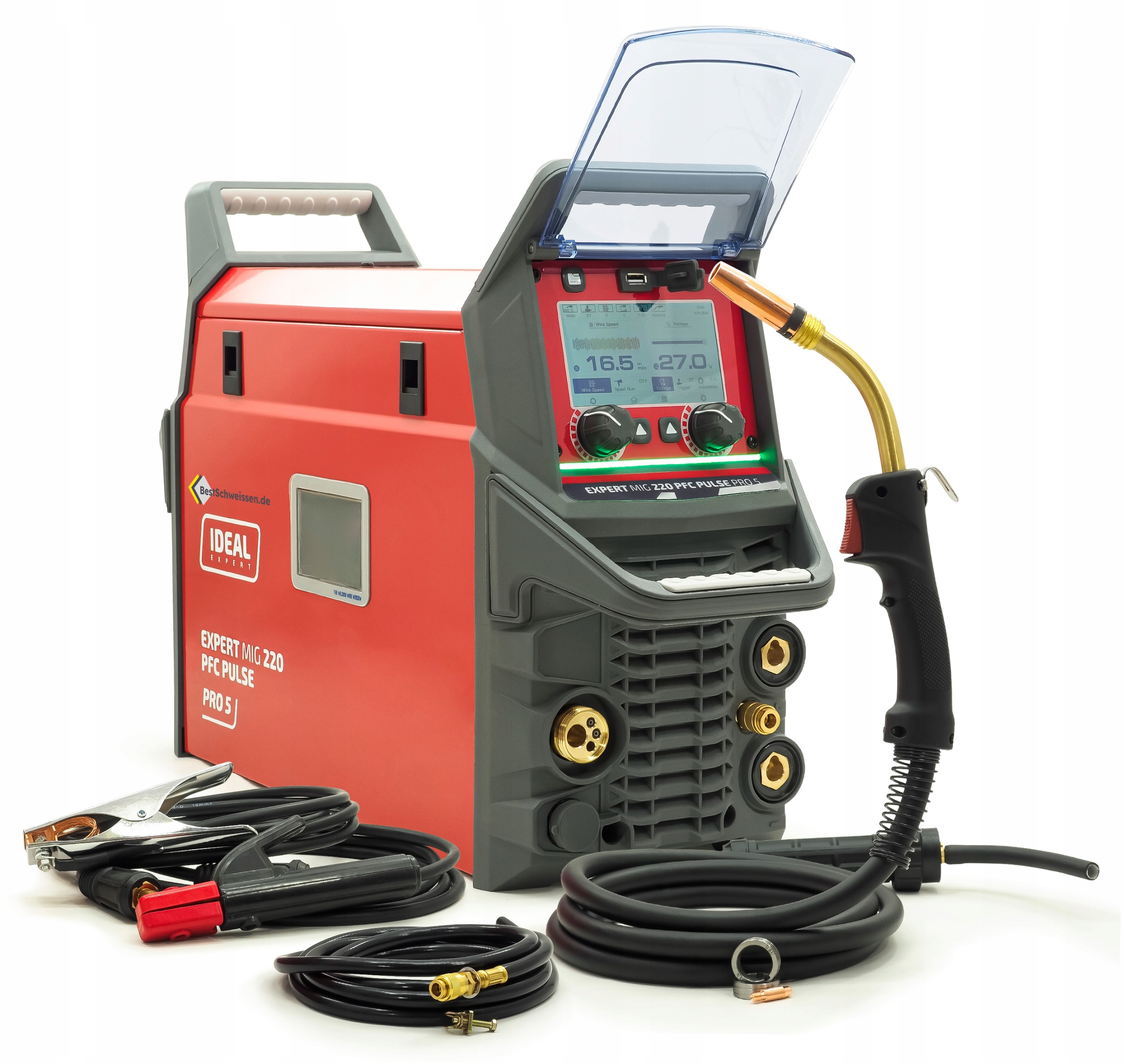 Svařovač Migomat Ideal Expert Mig 220 Pfc Pulse Pro5 LCD 200A Mma Tig Mig