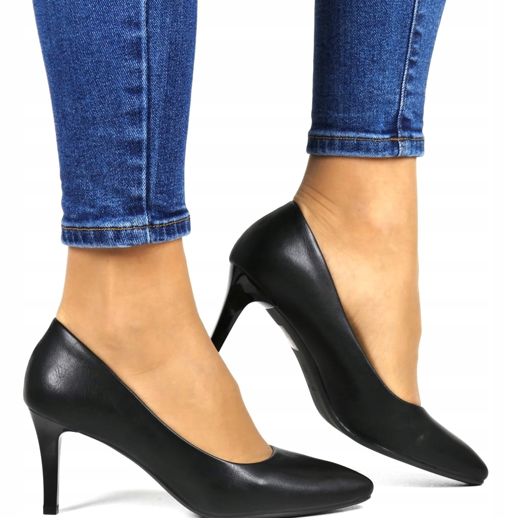 Dámské Lodičky Na Nízkém Podpatku Sergio Leone 1336 Černé Matné