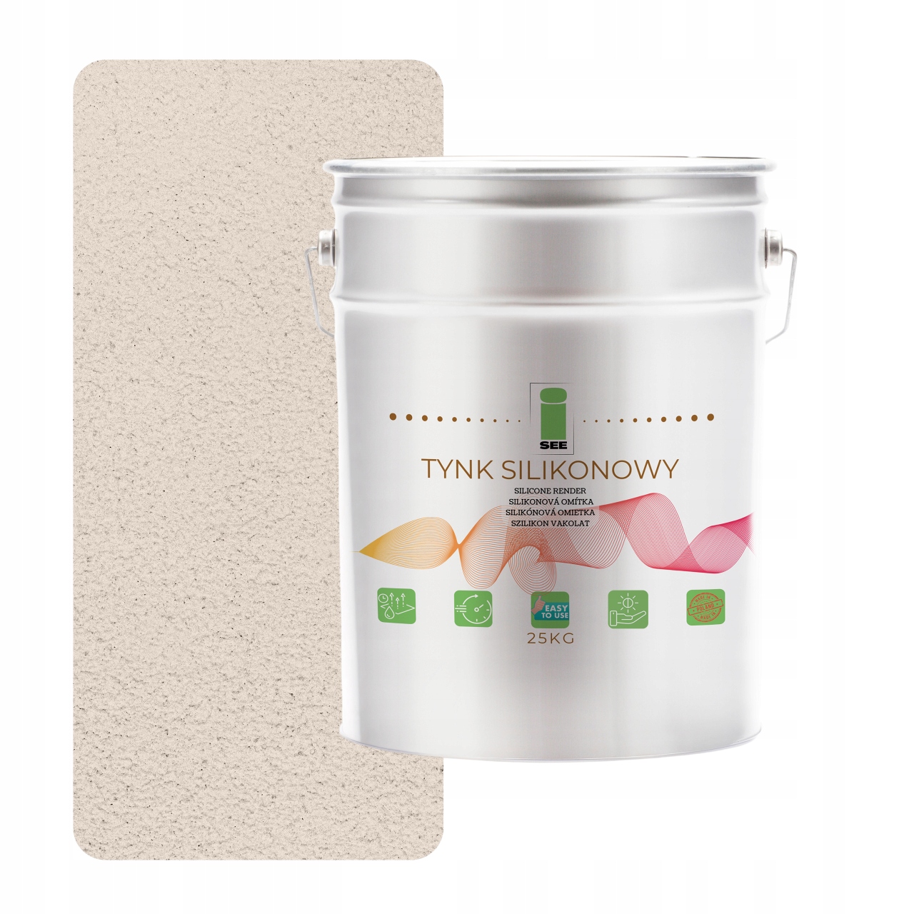 Vonkajšia Silikónová Fasádna Omietka Svetlo Béžová 1.0 MM Prémiová 25 Kg