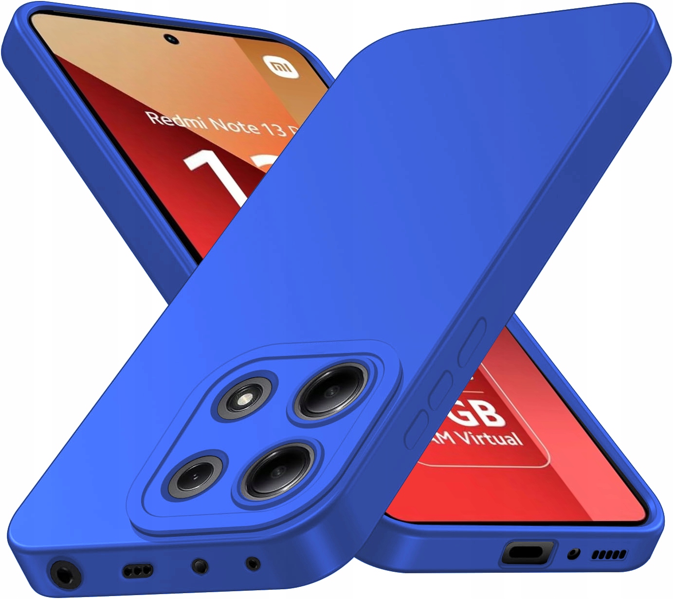 Etui do Xiaomi Redmi Note 13 PRO 4G + SZKŁO I SILICON PRO SOFT MATT CASE