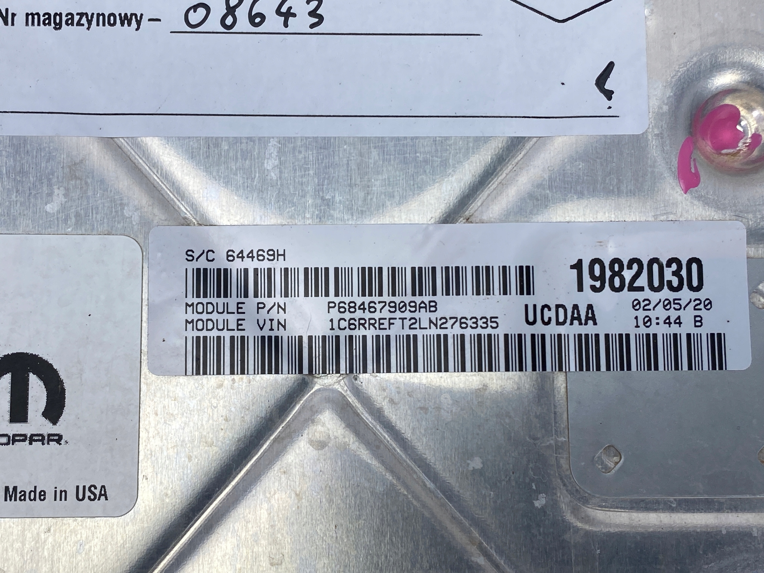 computer Centralina Motore Ram 1500 2019+ USA