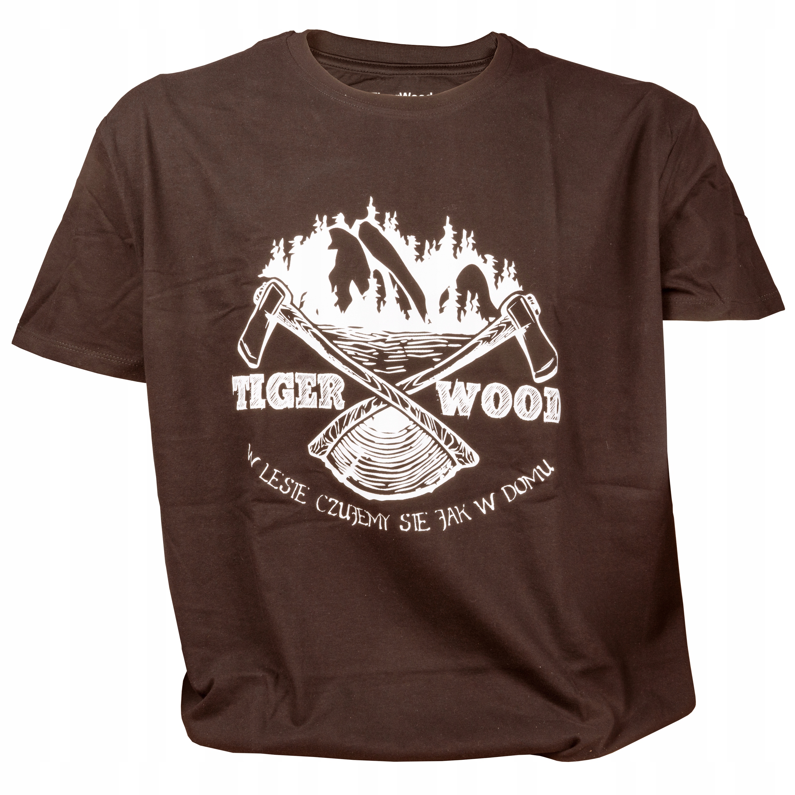 Koszulka męska t-shirt TigerWood Two Axes brązowa L
