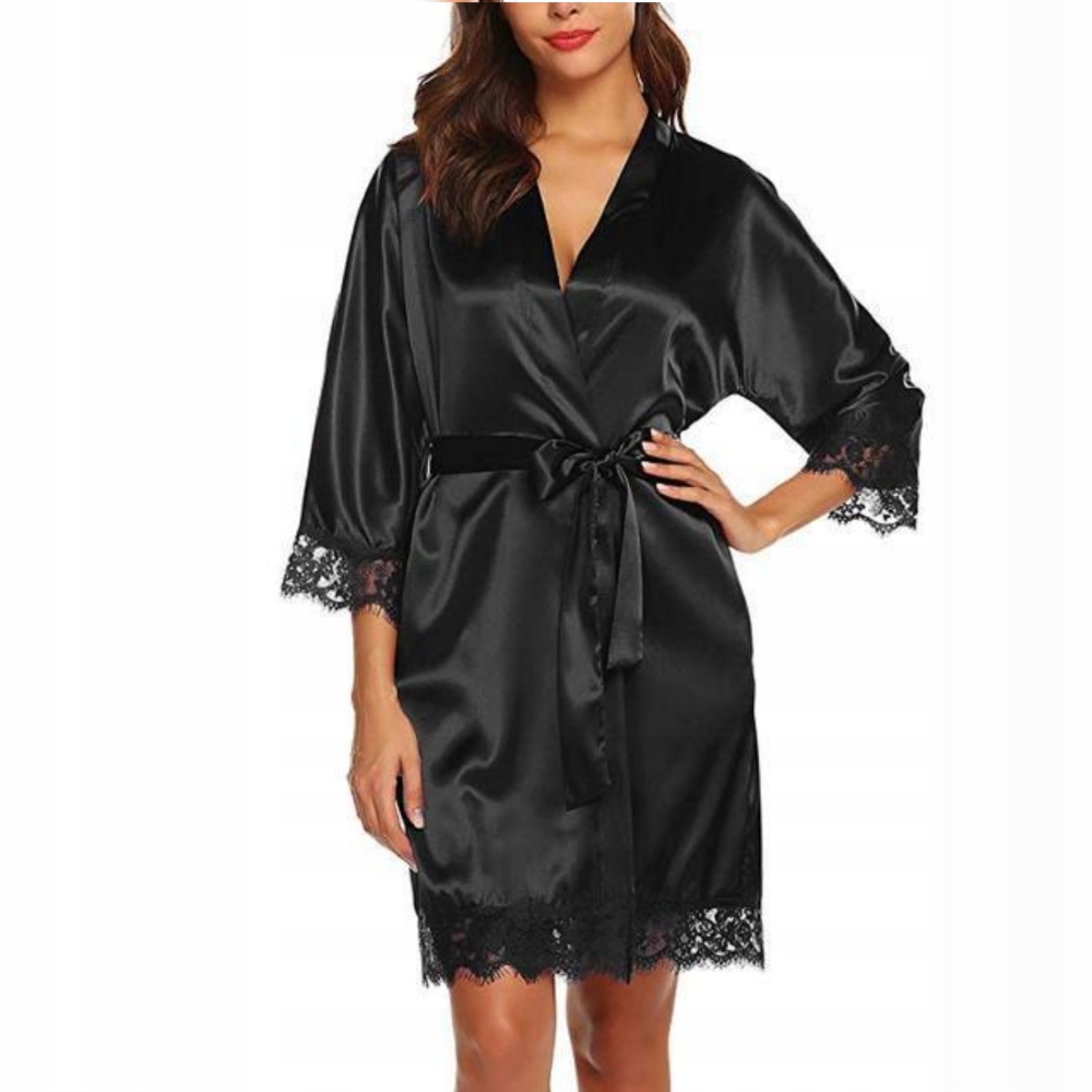 SATYNOWY SZLAFROK DAMSKI PODOMKA KOLORY +GRATIS