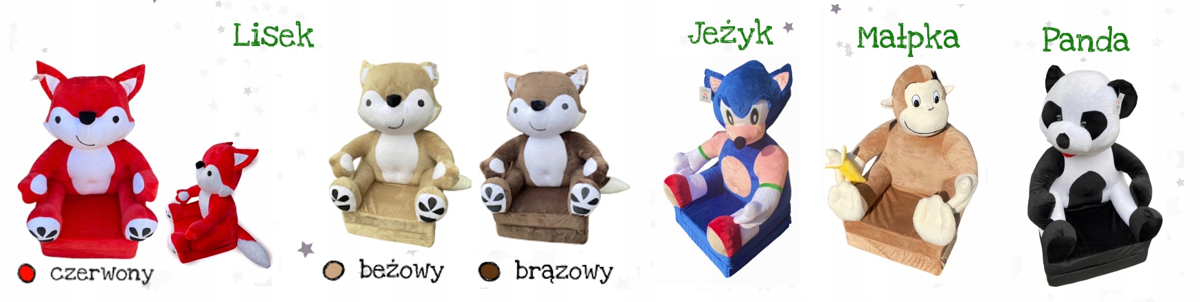 PREZENT NA ROCZEK DLA CHŁOPCA DZIEWCZYNKI Fotelik rozkładany Osiołek *różne Głębokość mebla 48 cm