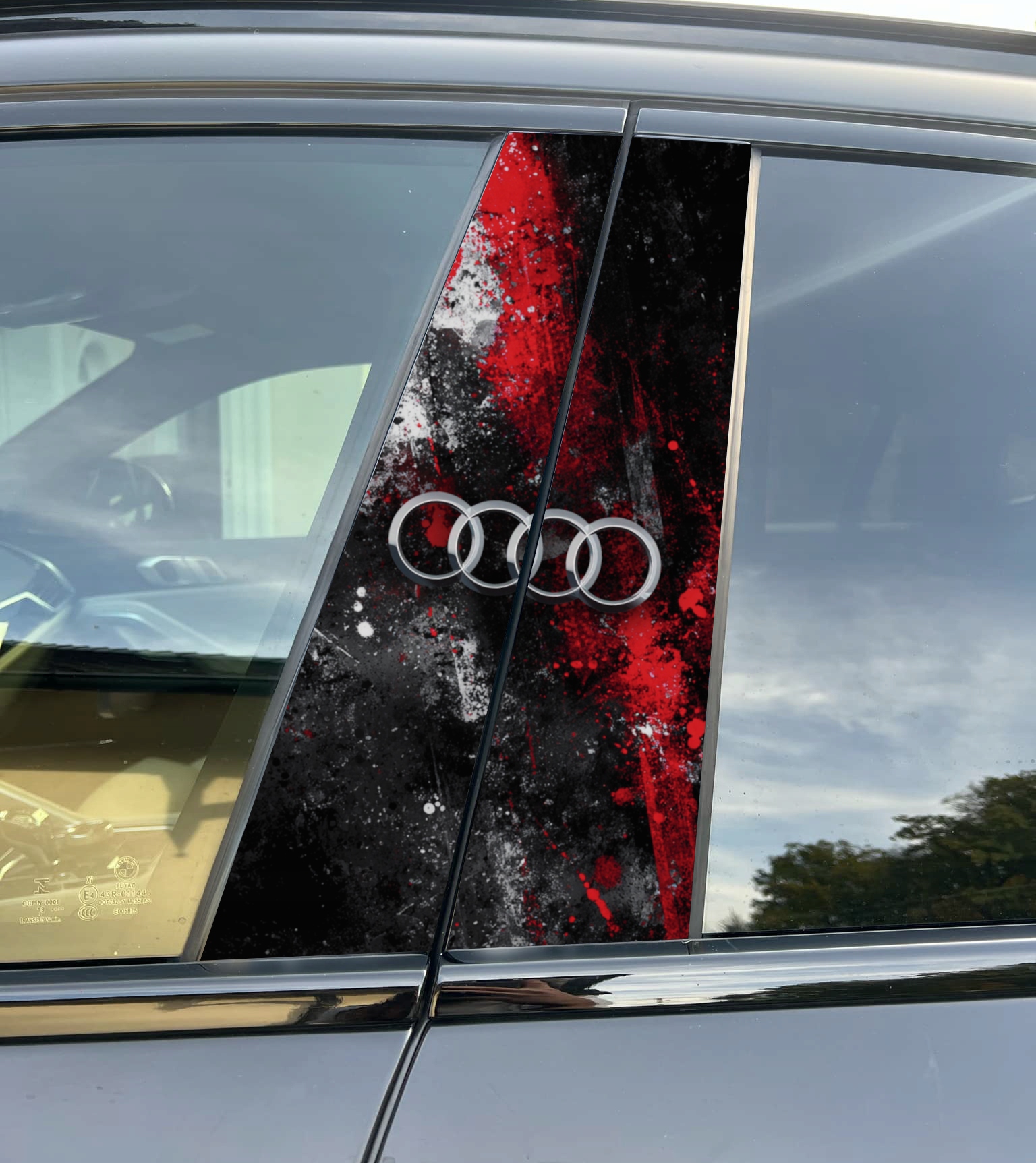 Naklejka na słupek auta Audi Premium