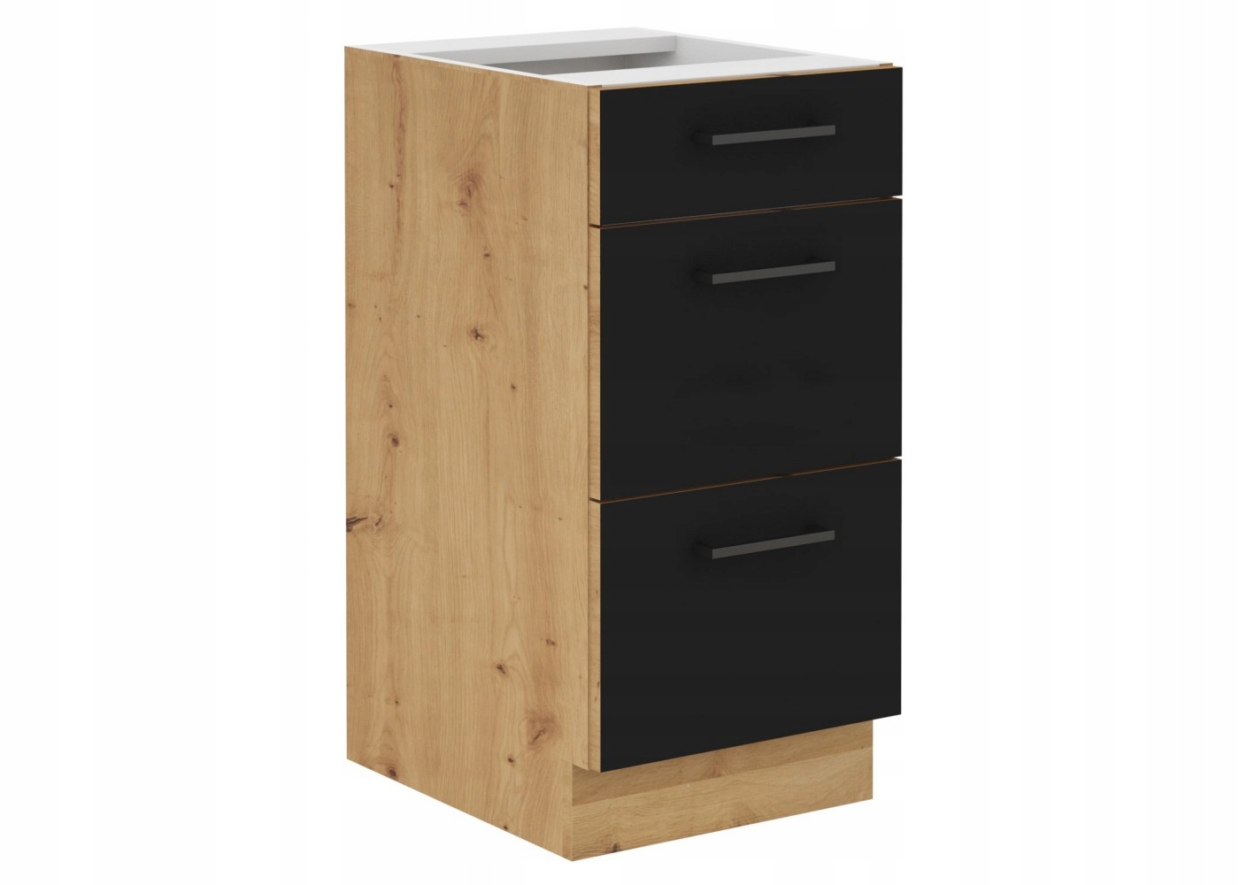Kuchyňská Skříňka 3 Zásuvky 40 CM Modena Černá