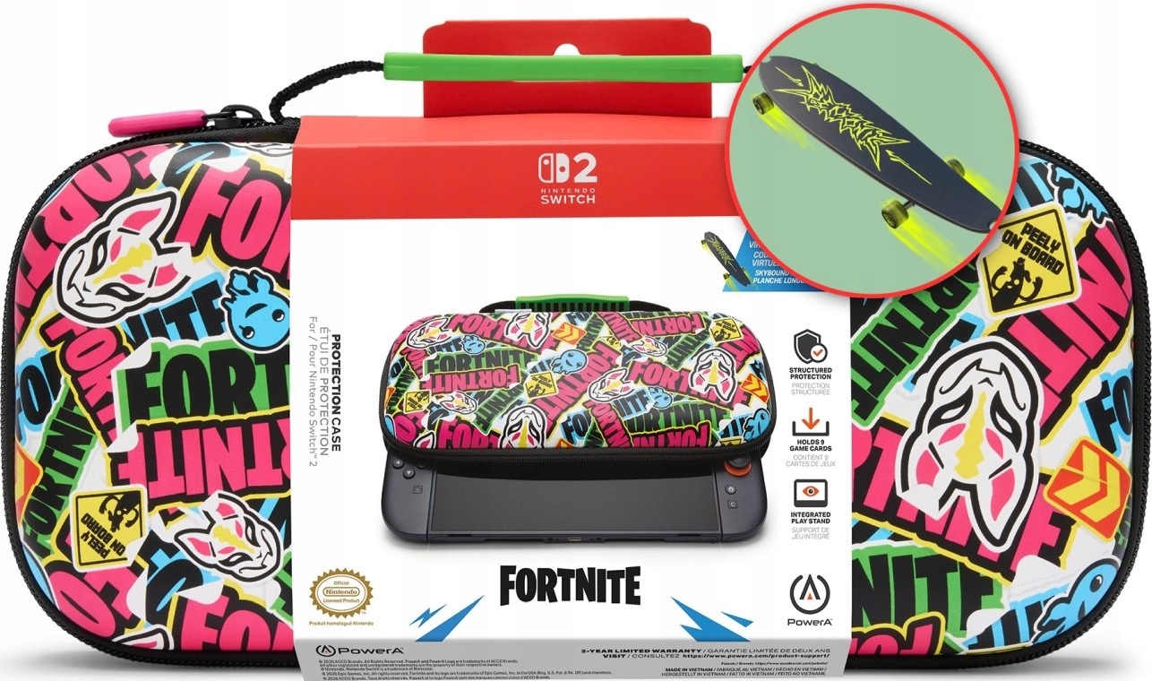 PowerA SWITCH2 Licencjonowane Etui na konsole Fortnite Sticker Mashup