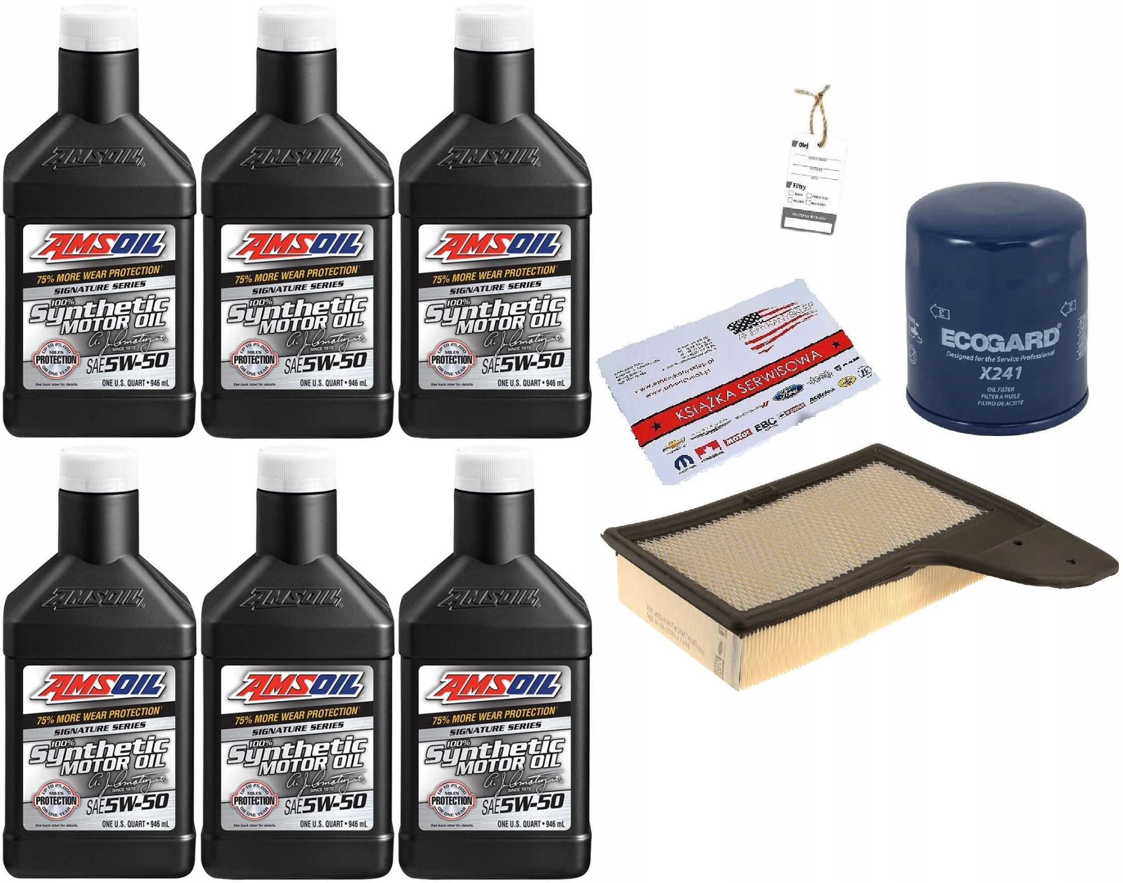 AMSOIL 5W50 5,7L + FILTRY MUSTANG 2,3 2021-