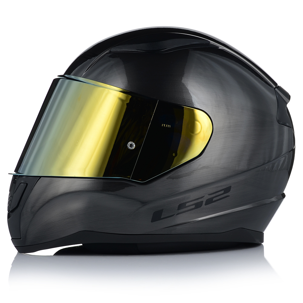 KASK MOTOCYKLOWY LS2 FF353 RAPID II JEANS TITANIUM + ZŁOTA SZYBA Obwód głowy 59-60 cm