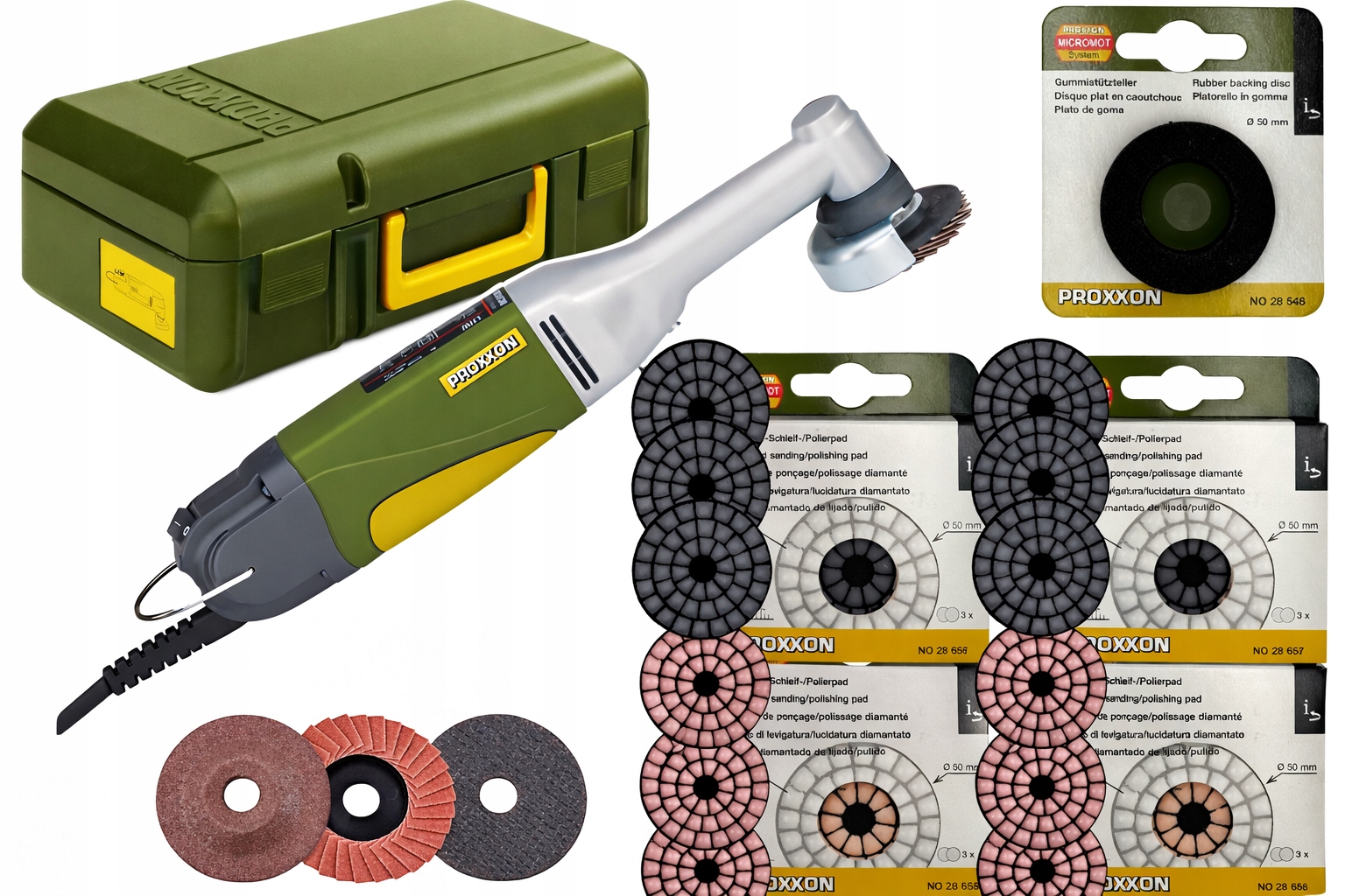 Mini szlifierka do gresu z padami polerskimi Szlifierka kątowa Proxxon Lhw