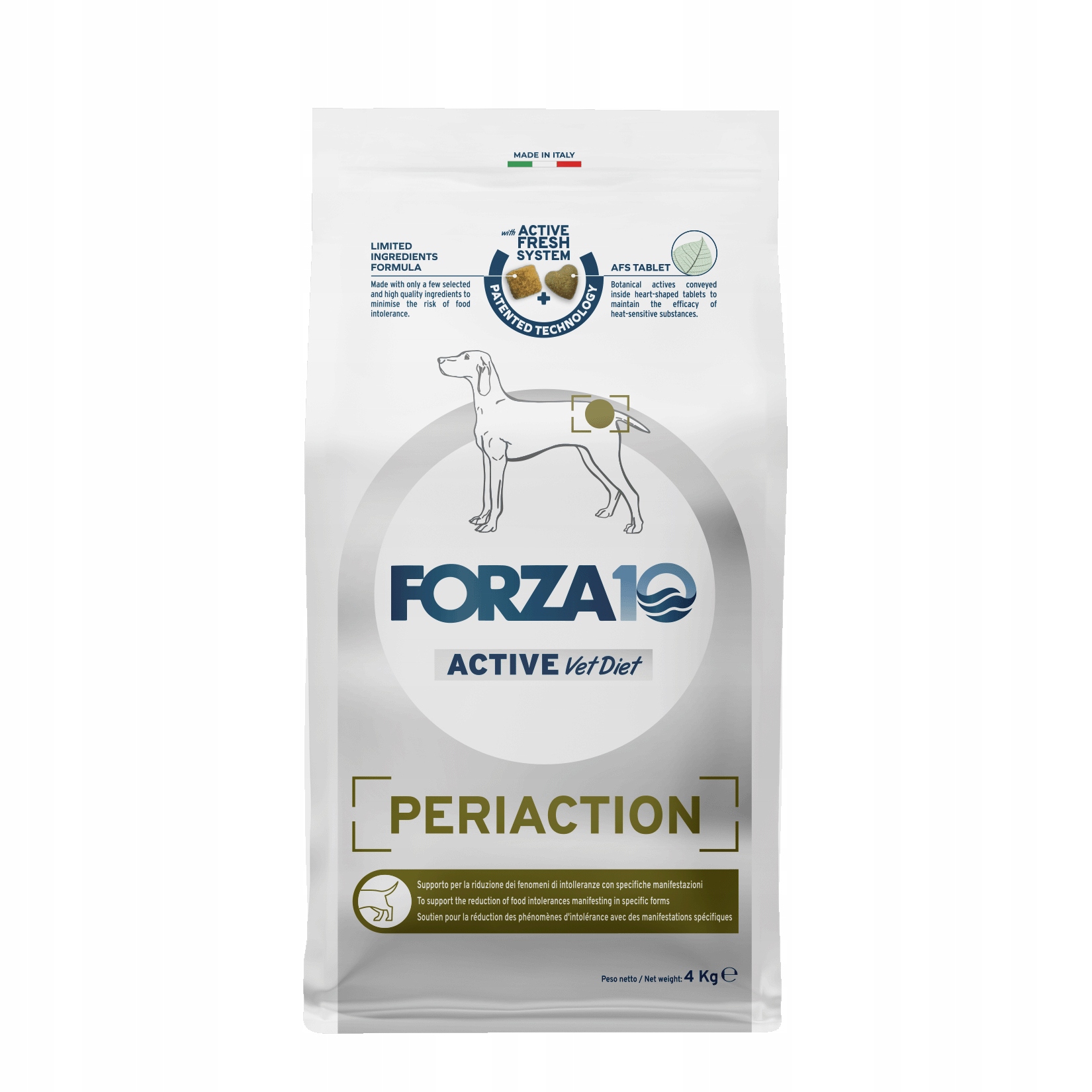 Forza10 Veterinární dieta Periaction Active pro psa o hmotnosti 4 kg