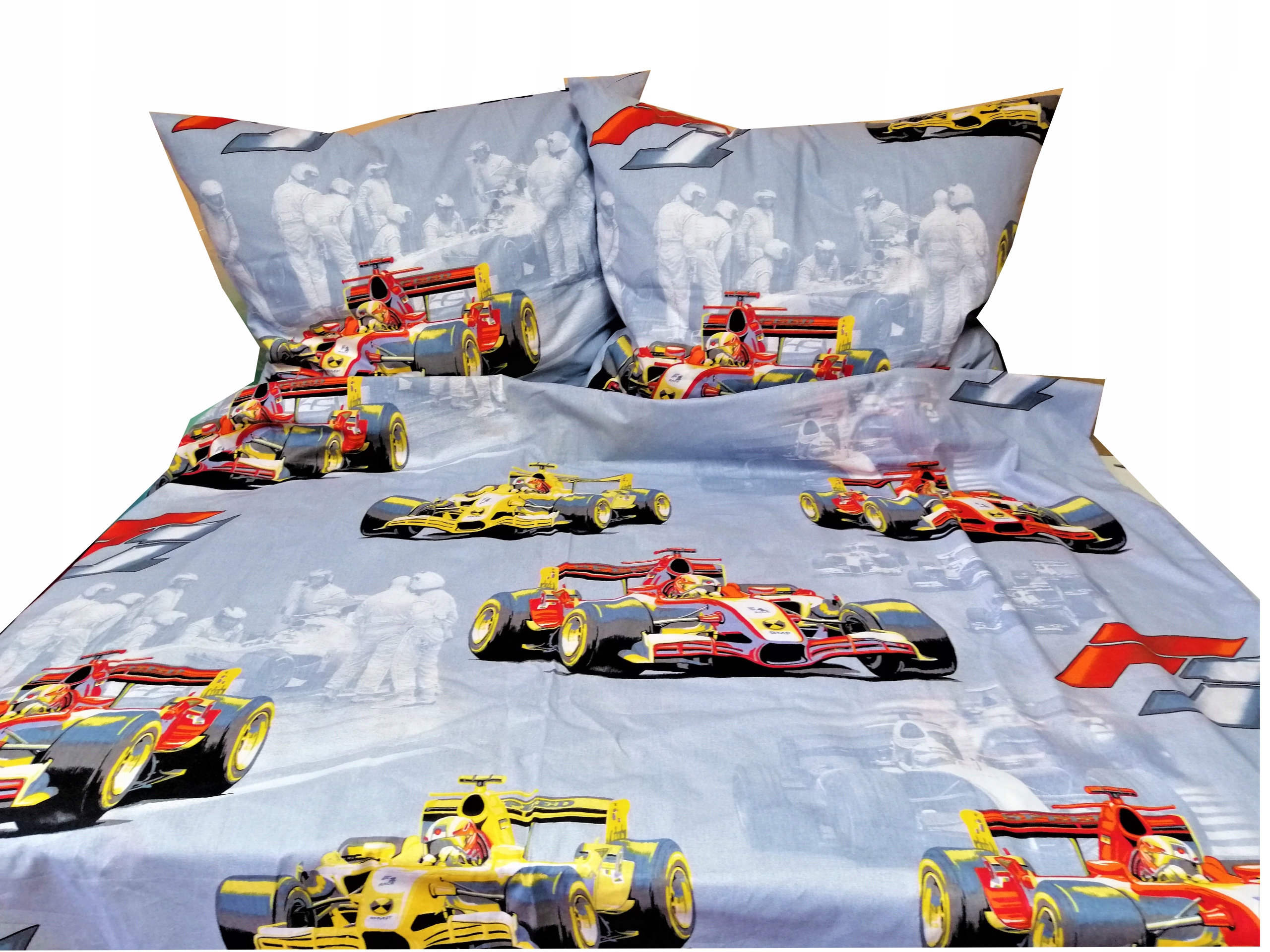 Povlečení 100% bavlna Formula 1 140x180+ 2x70/80