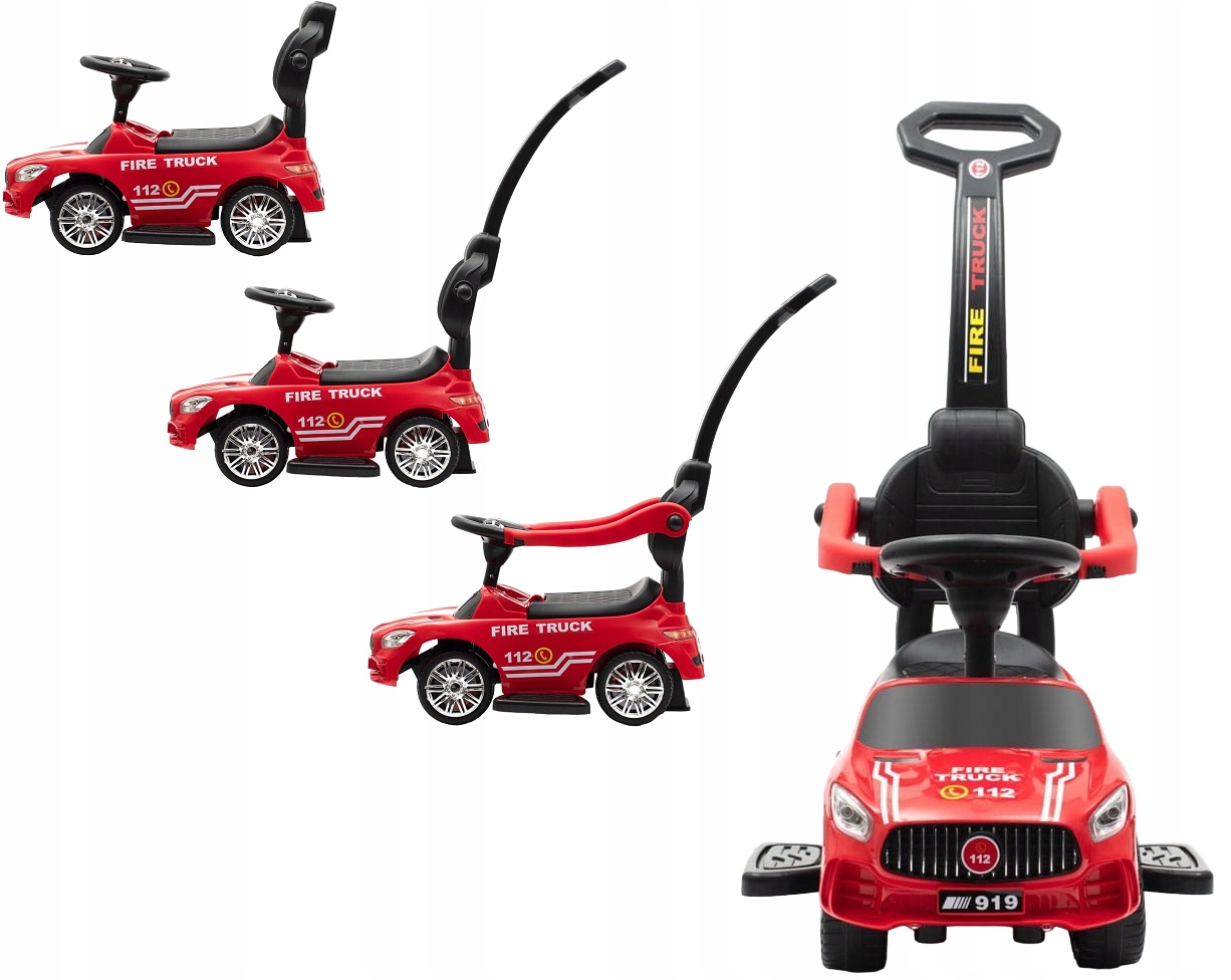 Auto Jeździdło Dla Dziecka Z Prowadnikiem Strażakówa 12M+ Do 25KG Strażak