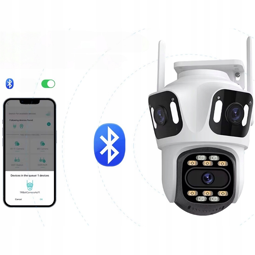 Wifi Ip Smart Kamera 3v1 Uhd 8MP Zoom Icsee (Trojitá)