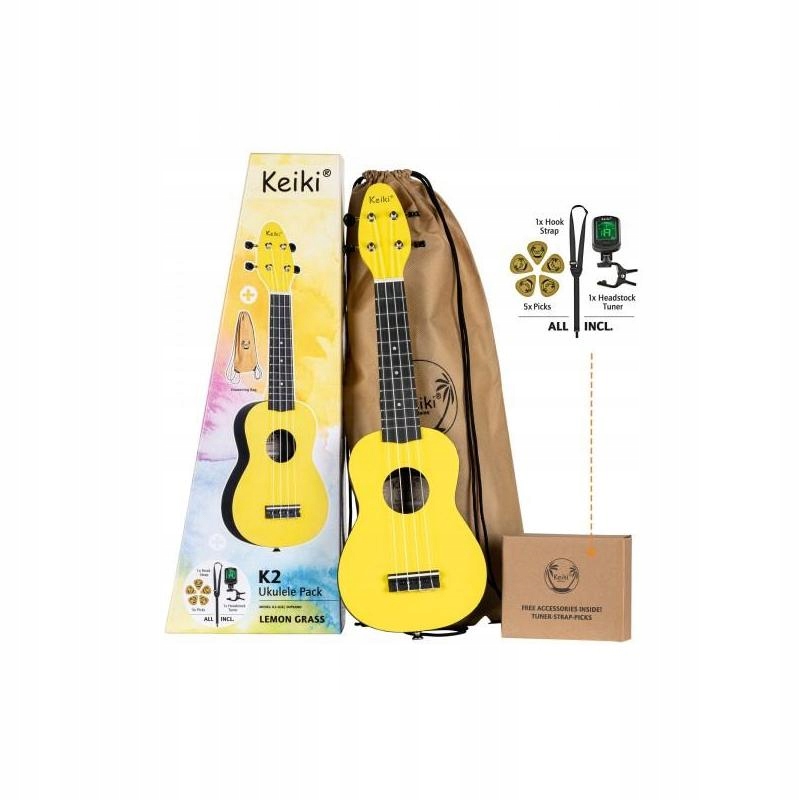 Ukulele Sopranowe Ortega K2-LGR Lemon Grass