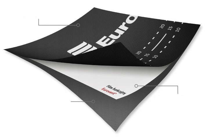 MEMBRANA DACHOWA NA DACH EUROVENT CLASSIC 120g + Z PASKAMI KLEJĄCYMI SK2 Szerokość 1.5 m