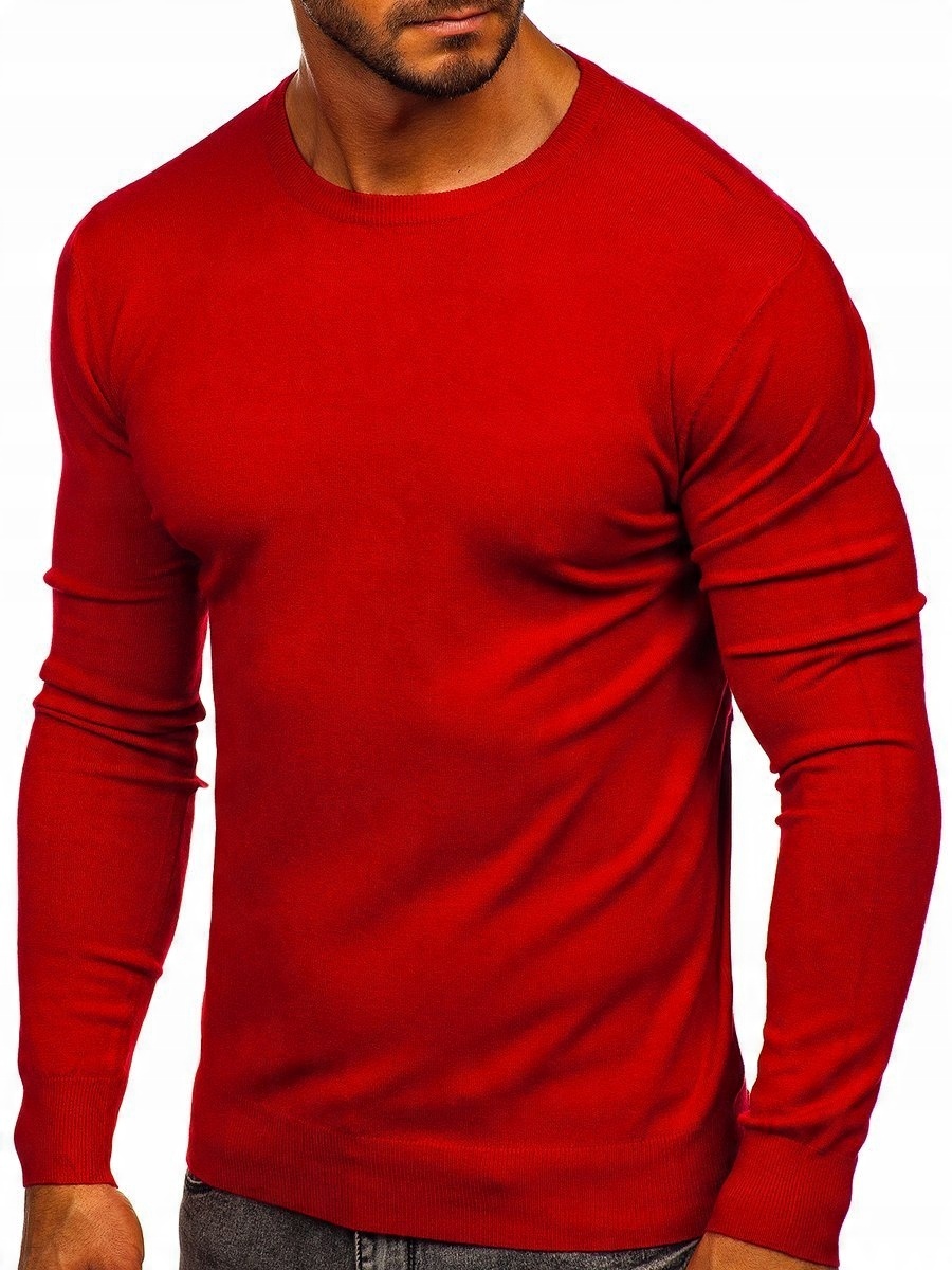 

Sweter Męski Klasyczny Czerwony YY01 Denley_s
