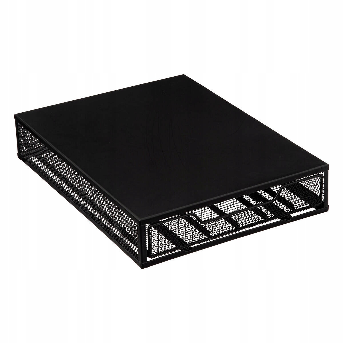 KÁVÉKAPSZULA TÁROLÓ DOBOZ FEKETE FÉM MAYAJ 60 DB-OS 26x34,8x6,5 CM