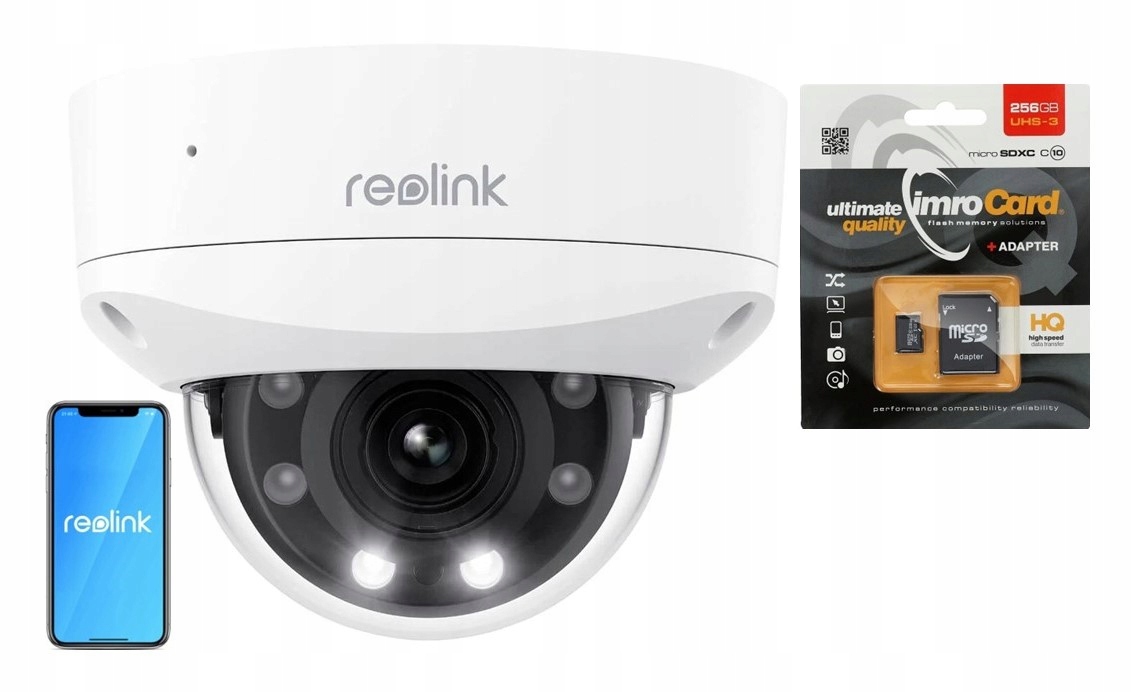 Ip kamera Reolink P437 odolná proti vandalismu PoE 8MP Zoom 4K Karta 256GB