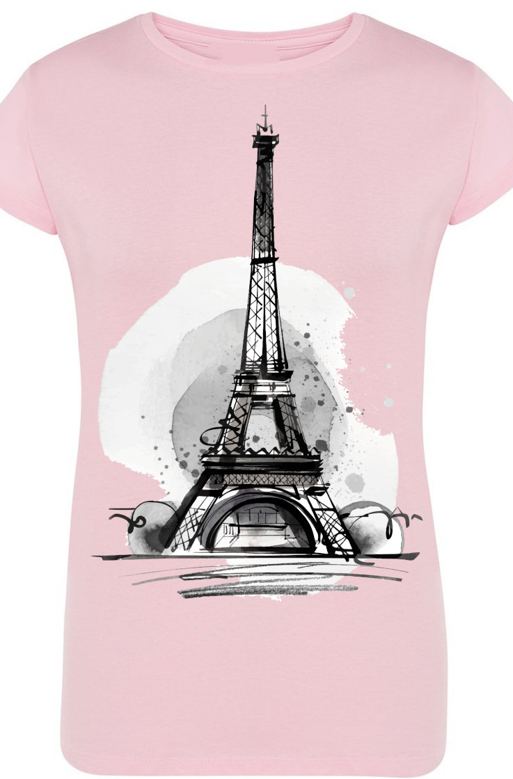 

Paryż Wieża Eiffla Damski T-Shirt Modny Rozm.S