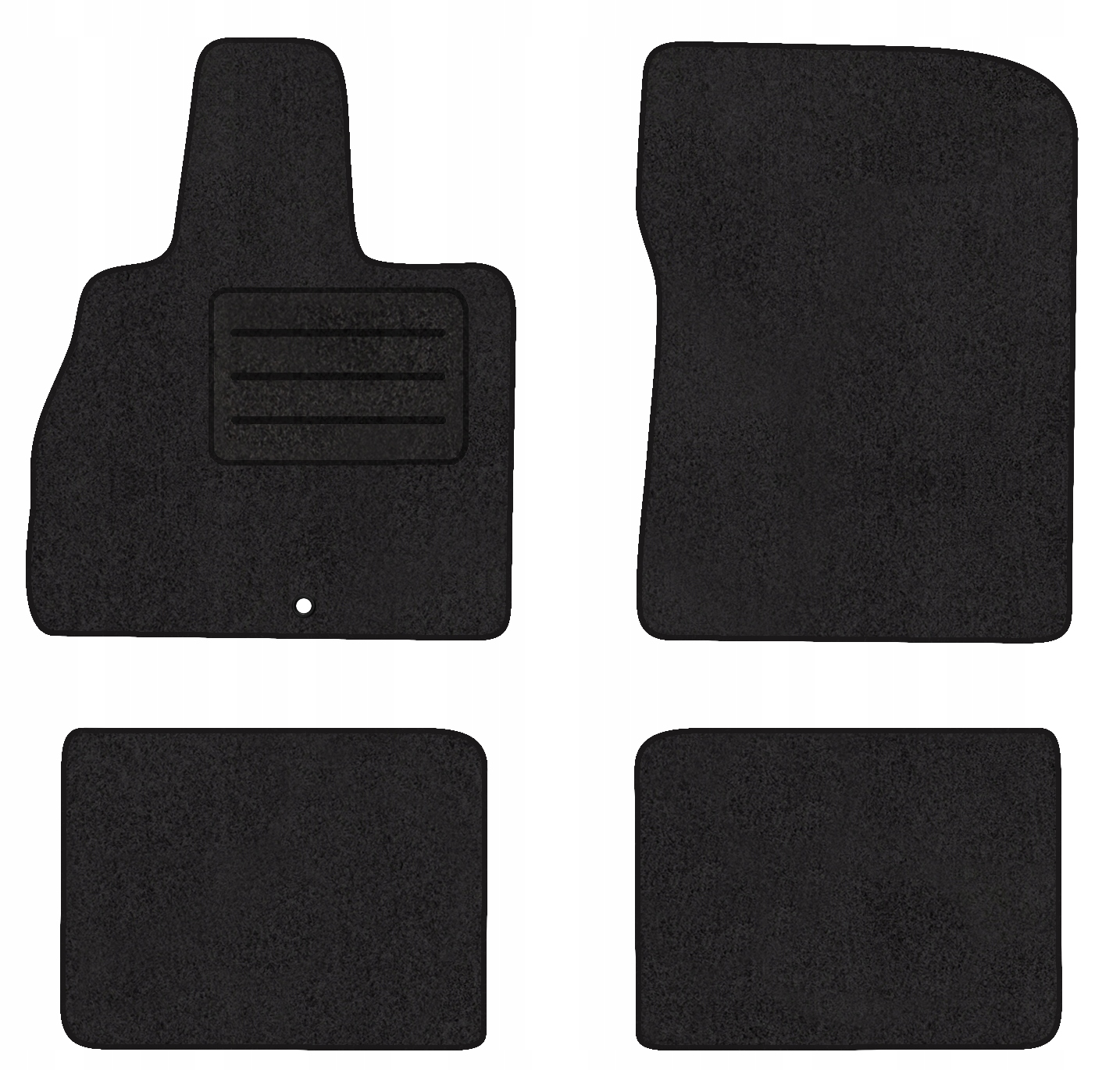 Velurové koberce Lux pro Chrysler Pacifica (2003-2007) Komplet Černé