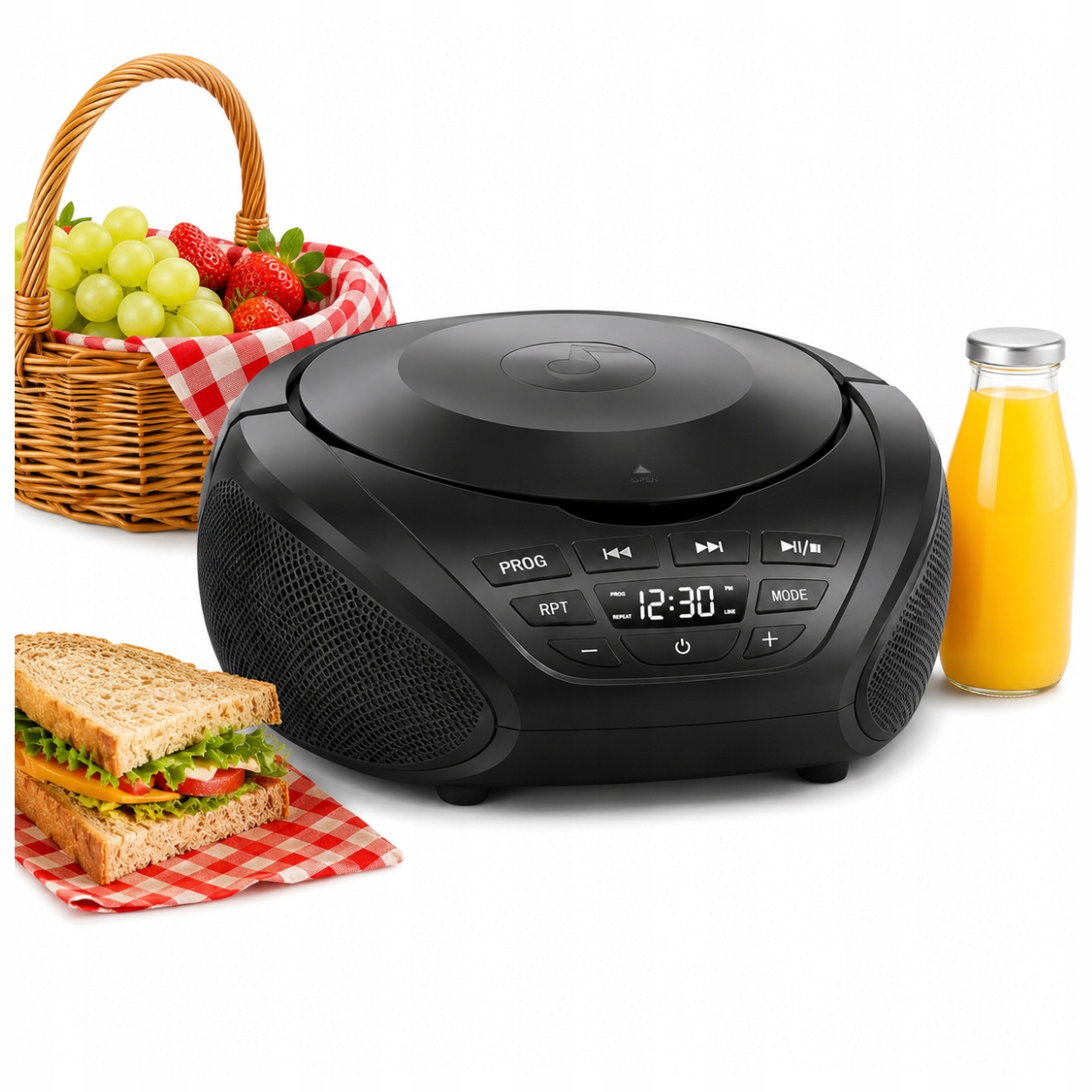 Přenosný přehrávač Reproduktory Boombox Rádio CD Domácí audio Napájení C