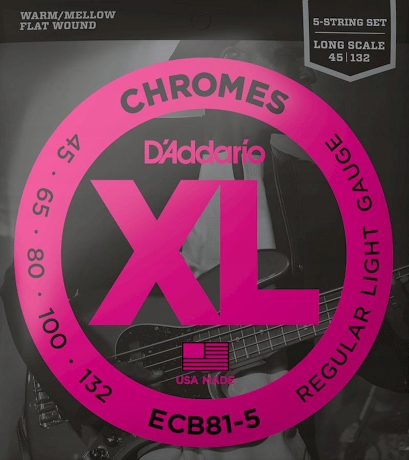 Struny D'addario Chromes ECB81-5 (45-132) 5str.