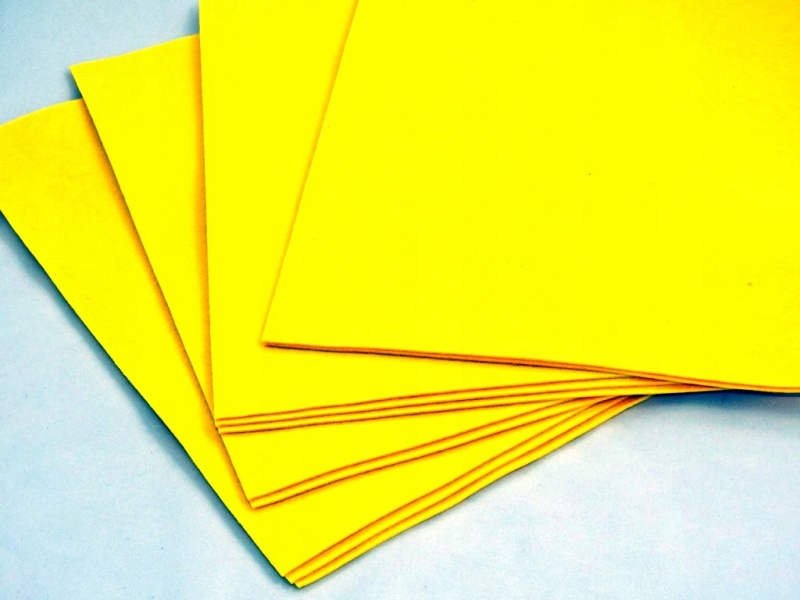 Sada Filcu Pro Rukodělné Aktivity Dekorativní Plst 30x40 cm Žlutá 10 Kusů Pěkné