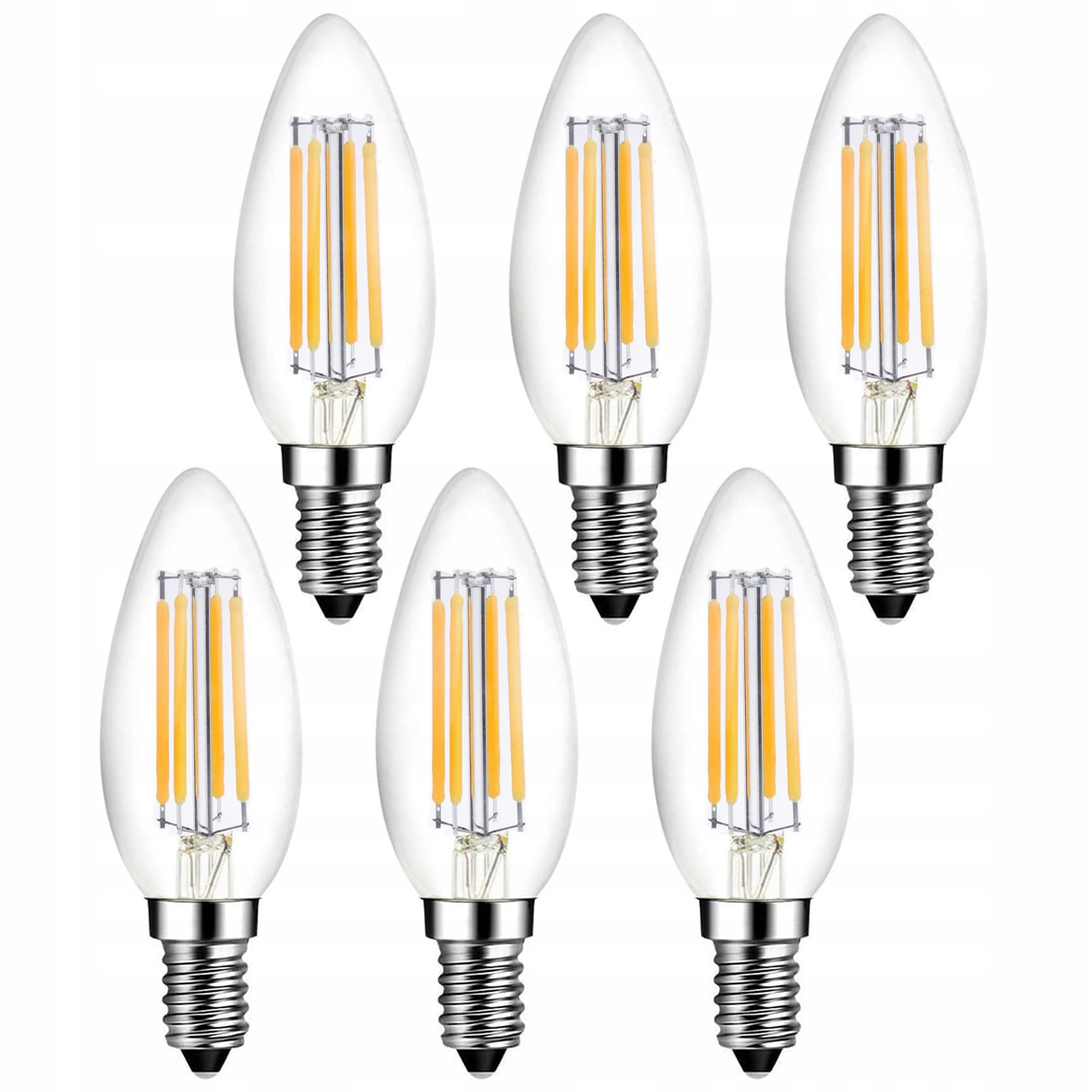 

Żarówka E14 Led filament 6W 600lm Świeczka Ciepła