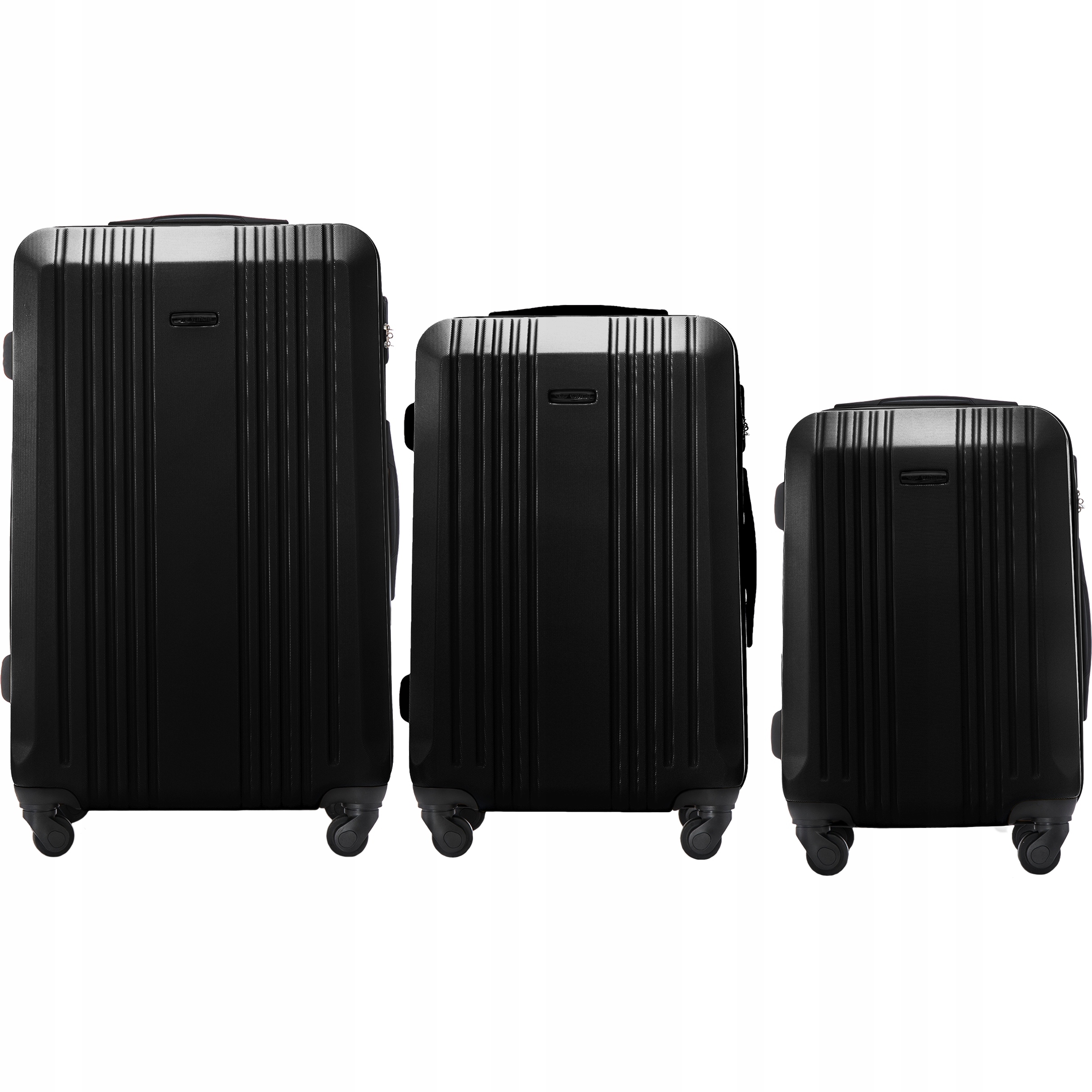 Wings Zestaw 3 Walizek Podróżnych Kestrel S/m/l Abs+ 4 Kółka Czarny