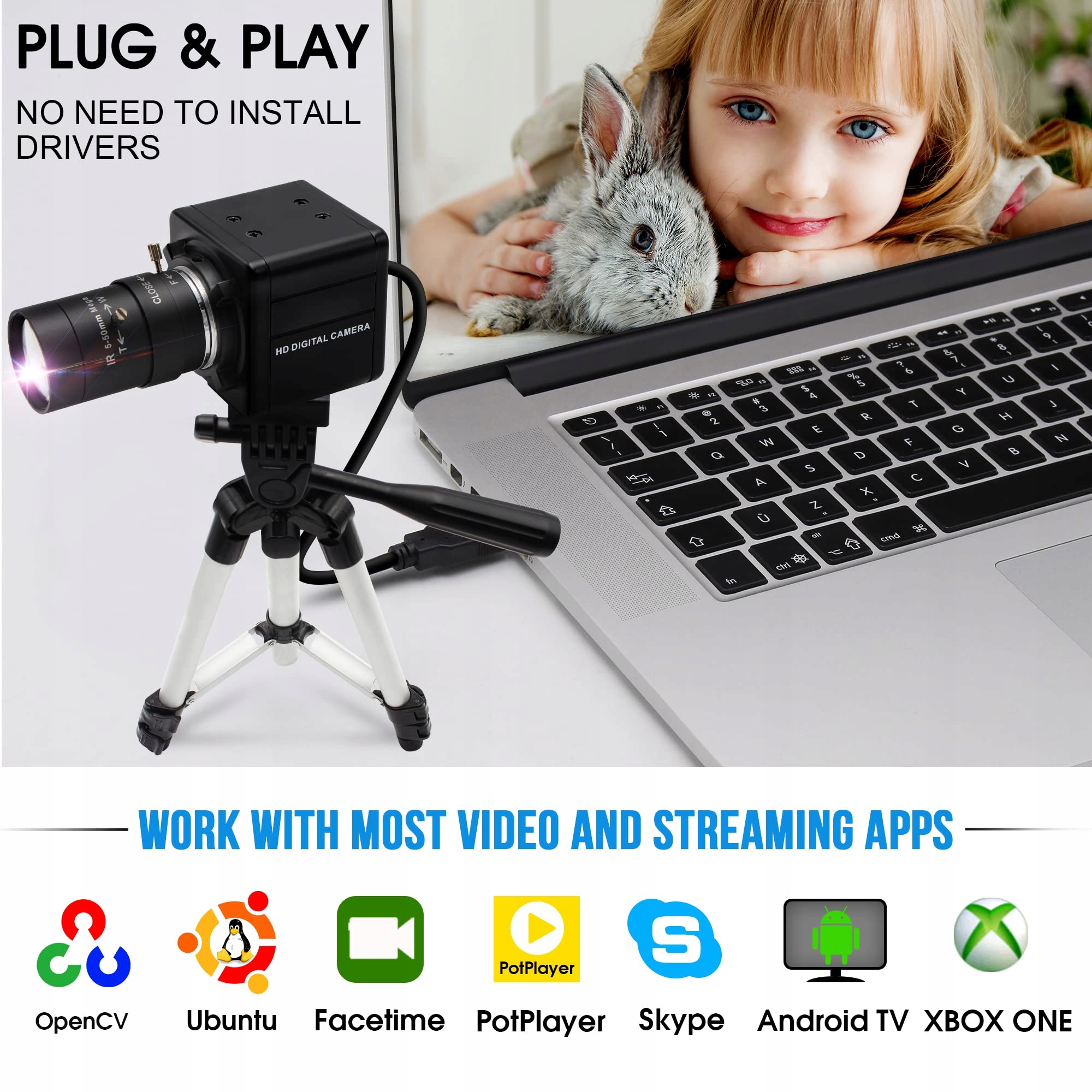 ELP Kamera 4K Ultra HD USB z Zoomem 5-50mm do Wideokonferencji — miniatura 4