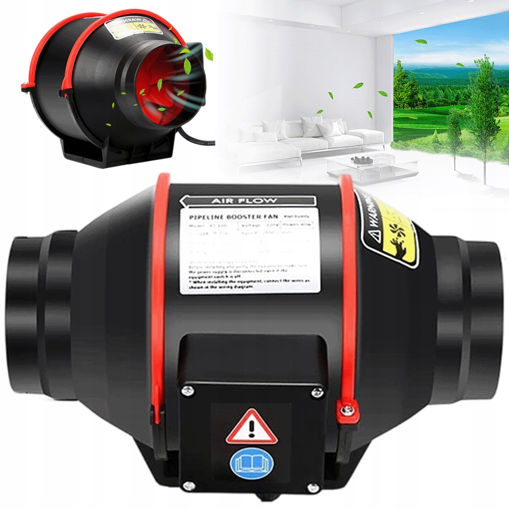 310 M³/h Tichý Ventilátor S Dálkovým Ovládáním Pro Garážový Skleník V Posilovně