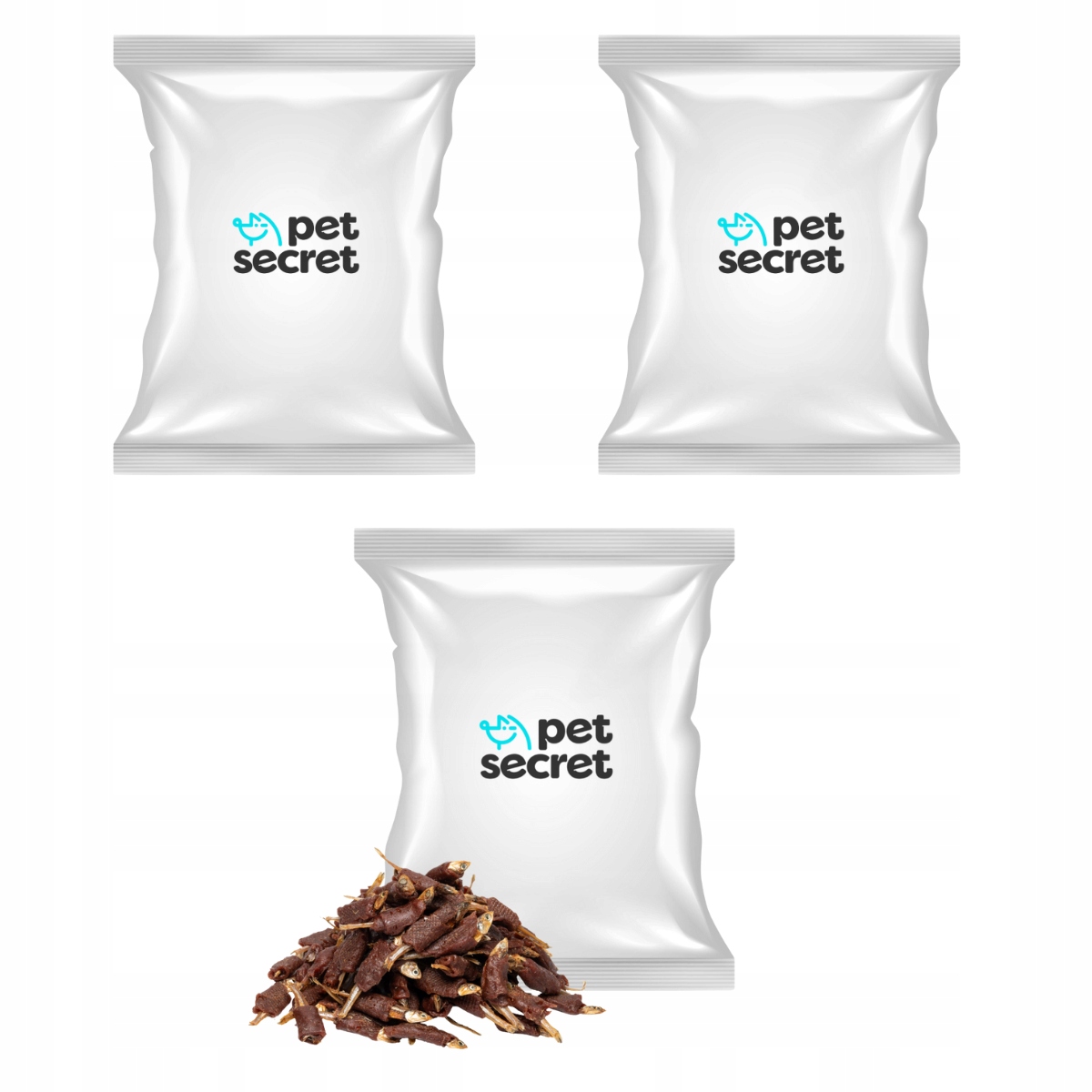 Levně Šprotky obalené v kachně 3x500g Pamlsek pro psy Pet Secret Pochoutky