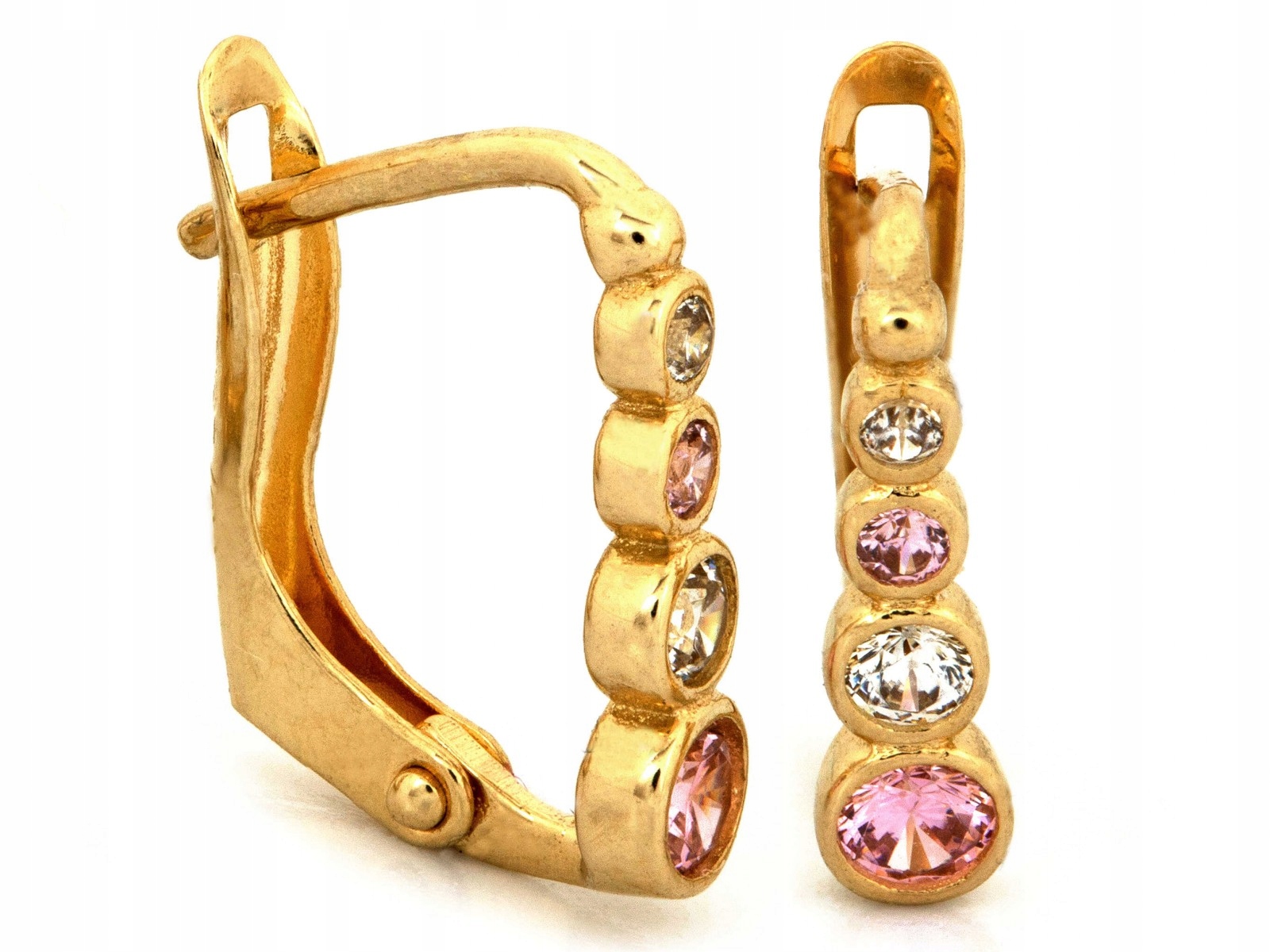 Dámské zlaté Náušnice 585, stylové a působivé