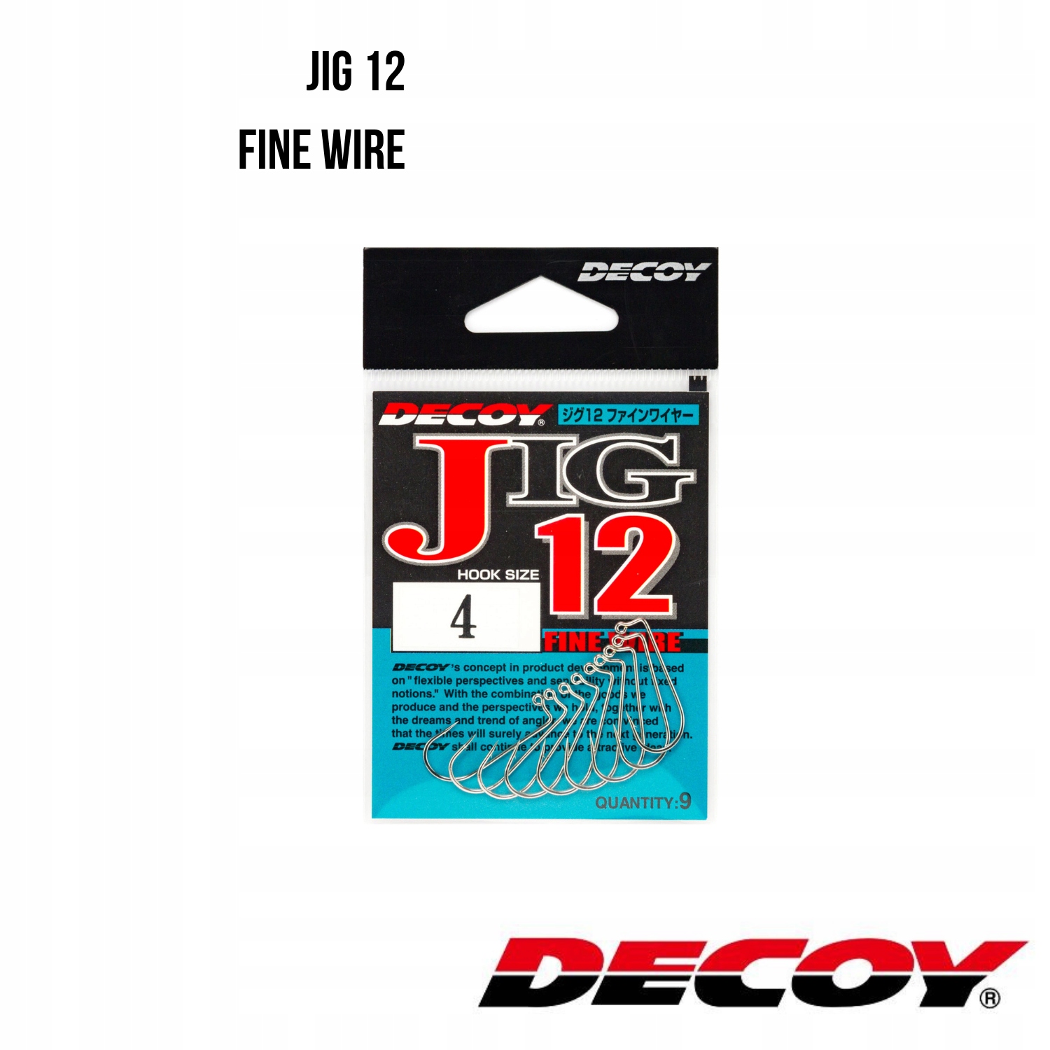 Haczyk Decoy JIG12 Fine Wire #2/0 (9 szt.)