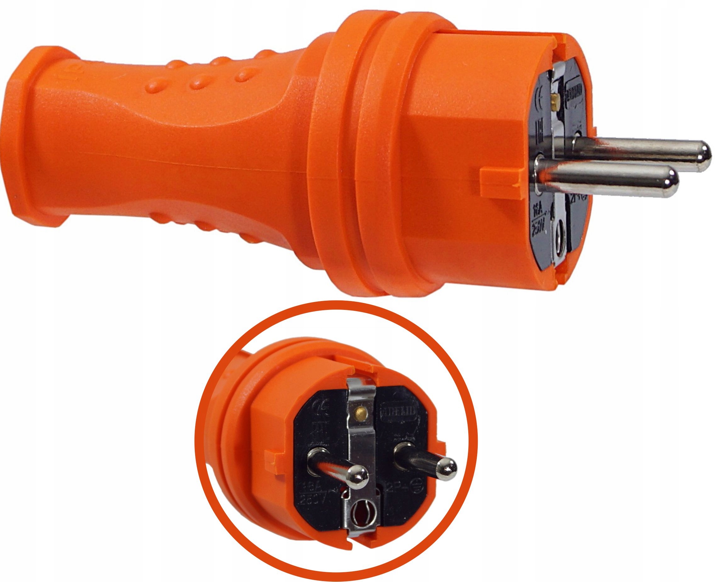 

Wtyczka Gumowa 16A 230V IP44 Hermetyczna Na Kabel