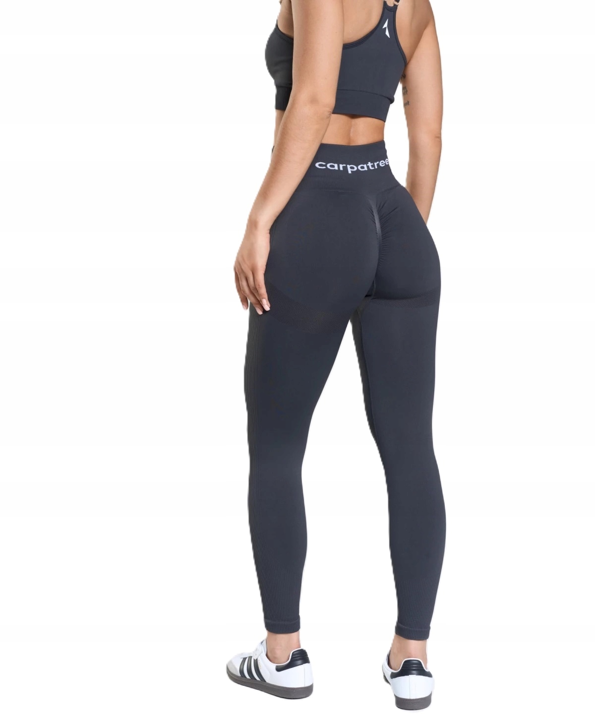 Legginsy Długie Carpatree S Szare Allure Bezszwowe Modelujące Wysoki Stan