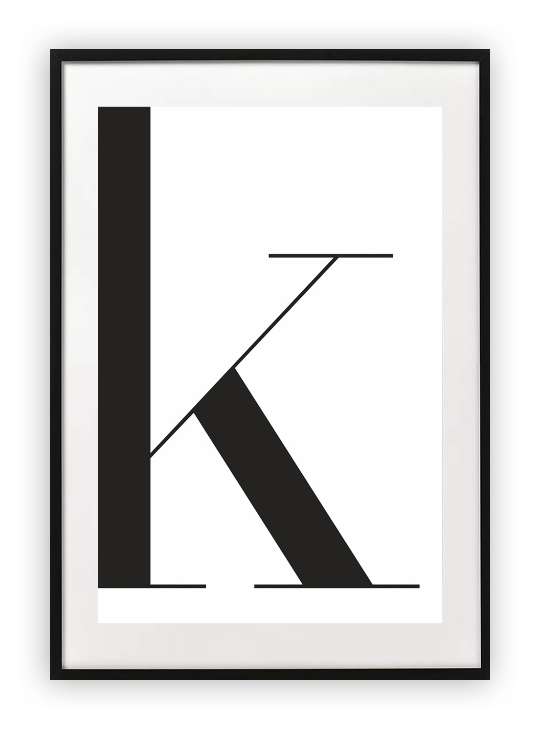 

Plakat B2 50x70 cm Litera K typografia