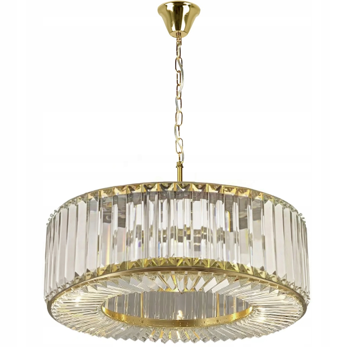 Závesná lampa Kryštálová Zlatá Glamour Luster E14 Toolight Gold