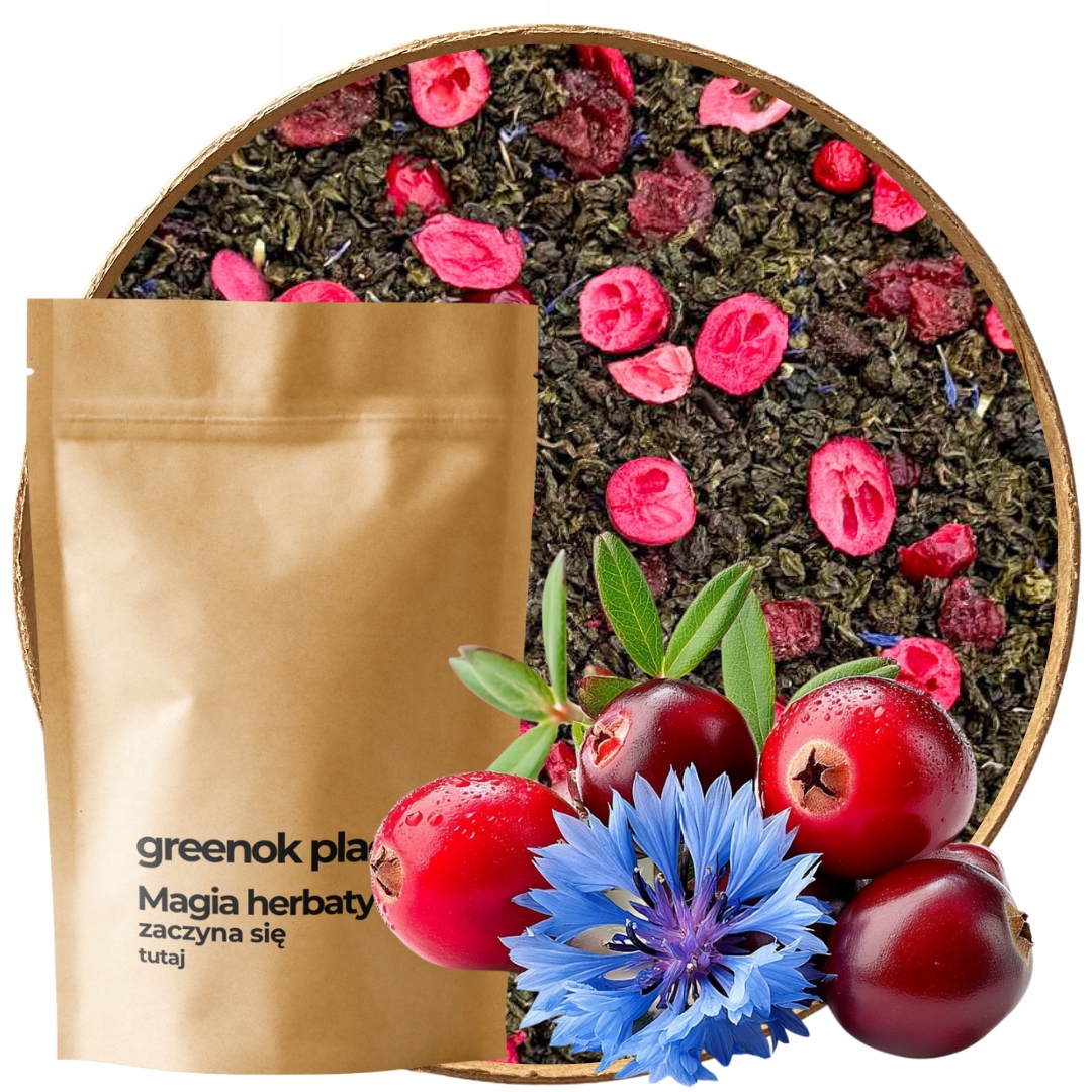 Lesní Pokušení oolong Čaj 1000g sypané listy brusinky ovocný s brusinkami