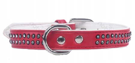 

Obroża z cyrkoniami rozmiar S / długość 25-31cm