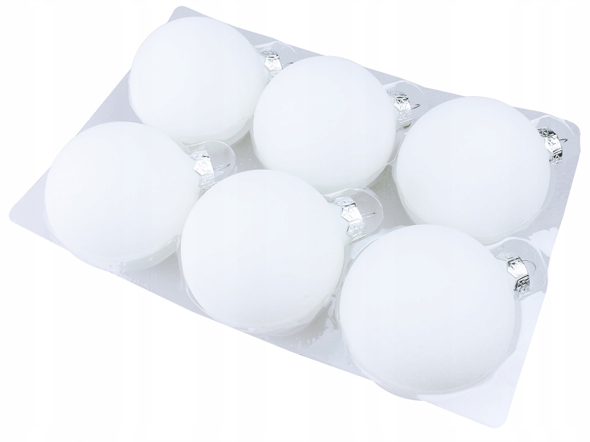 

Szklane Bombki Bombka Ze Szkła 8cm 6szt Arctic Whi