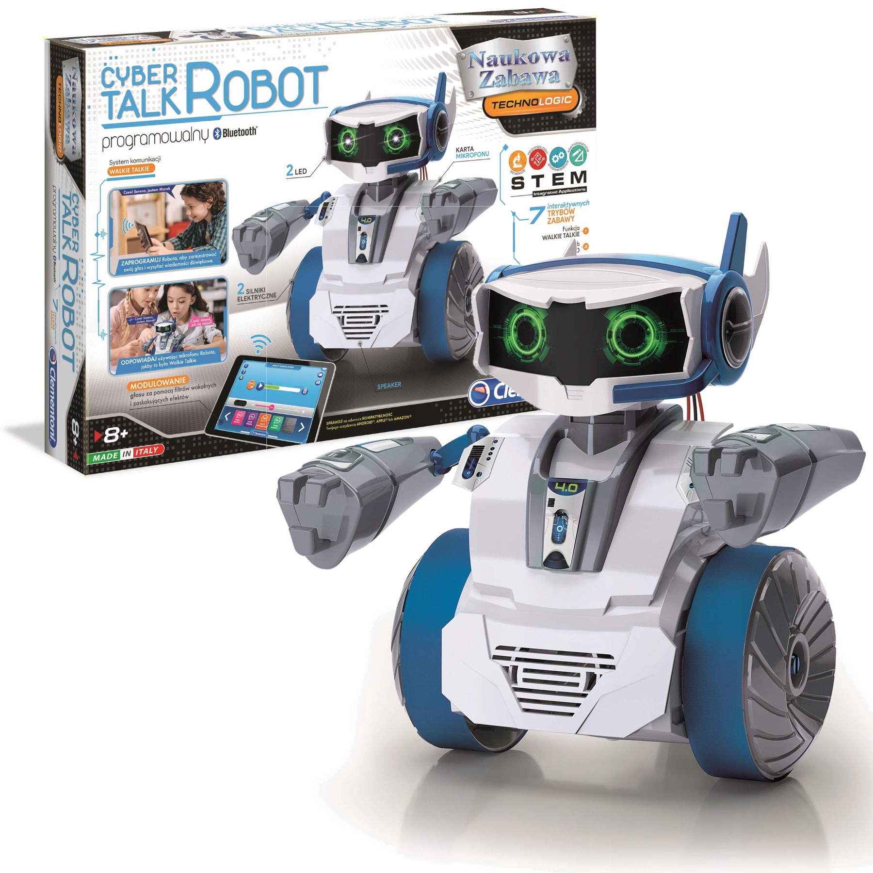 

Mówiący Programowalny Cyber Talk Robot Clementoni