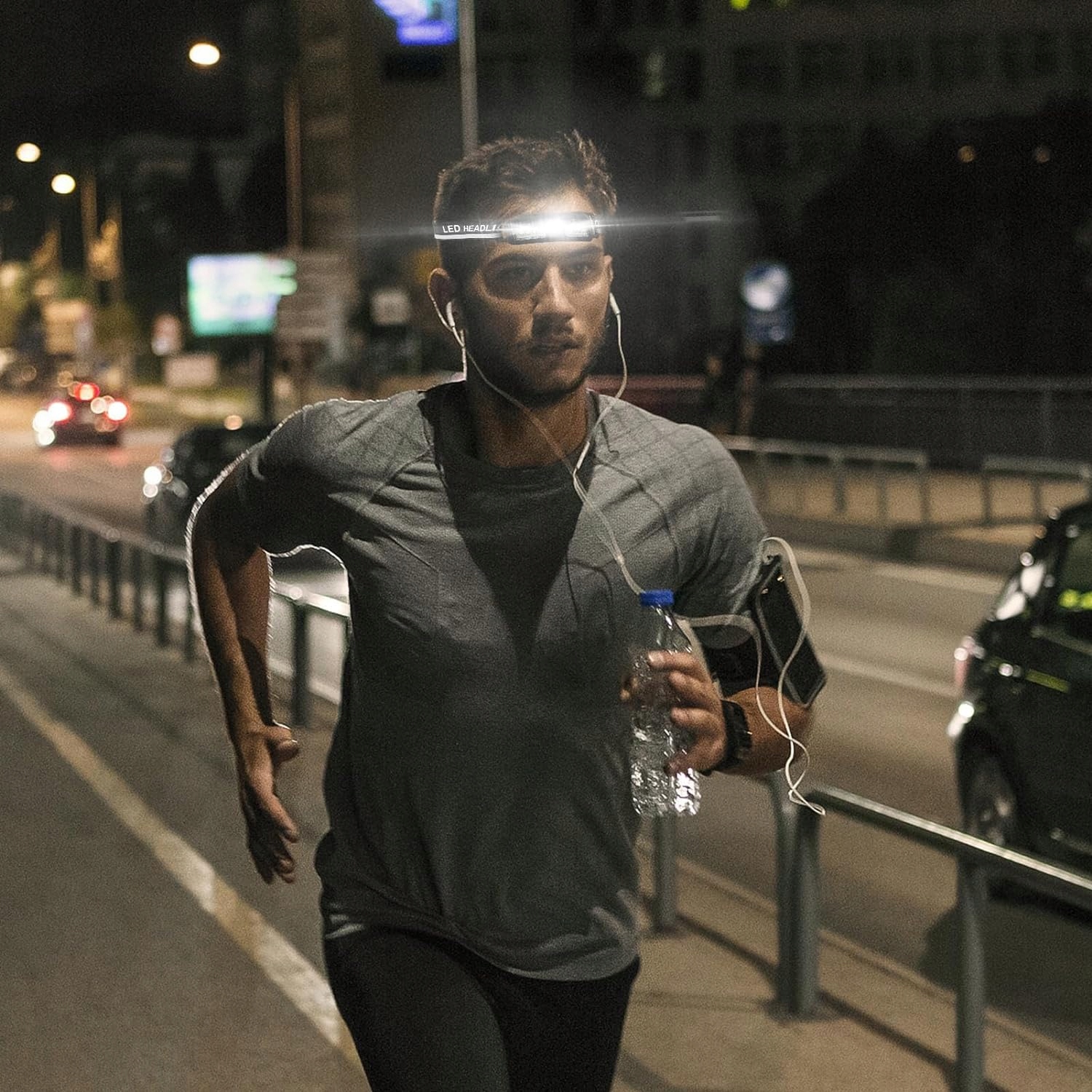 LATARKA CZOŁOWA CZOŁÓWKA LAMPKA NA GŁOWĘ LED Z CZUJNIKIEM RUCHU Rodzaj czołowa