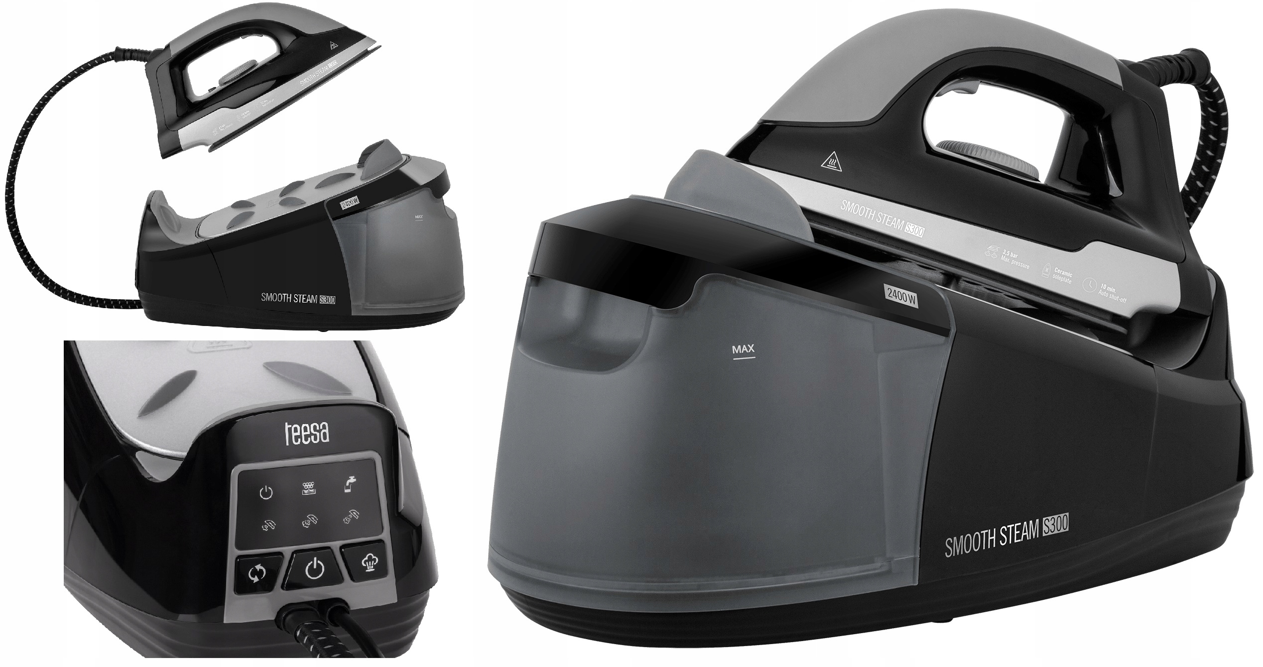 STACJA PAROWA ŻELAZKO GENERATOR TEESA 2400W 3,5BAR